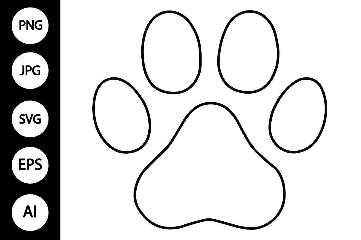Paw Prints Coloring Page For Kids Paw Prints Coloring Page For Kids