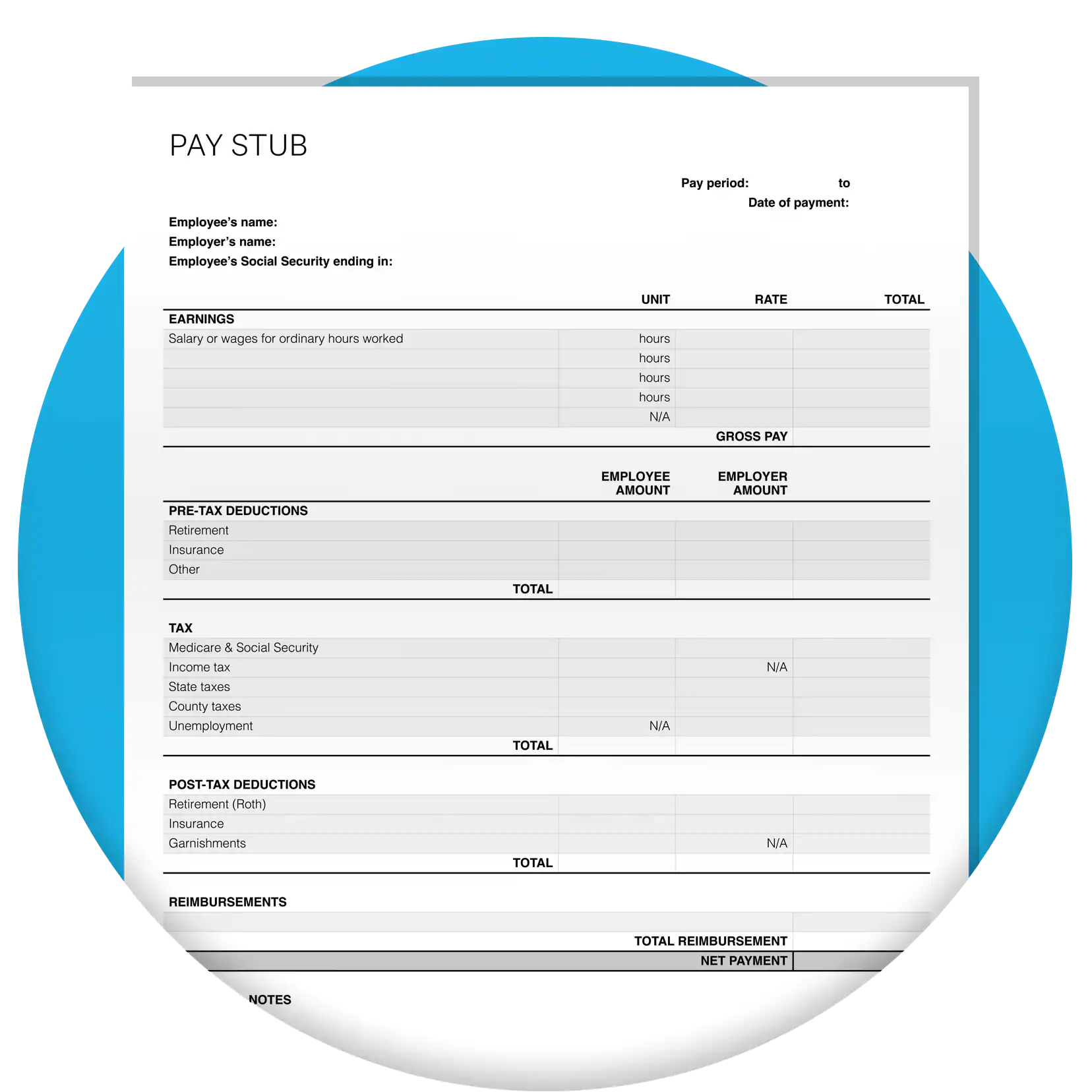 Pay Stub Template Pay Stub Template