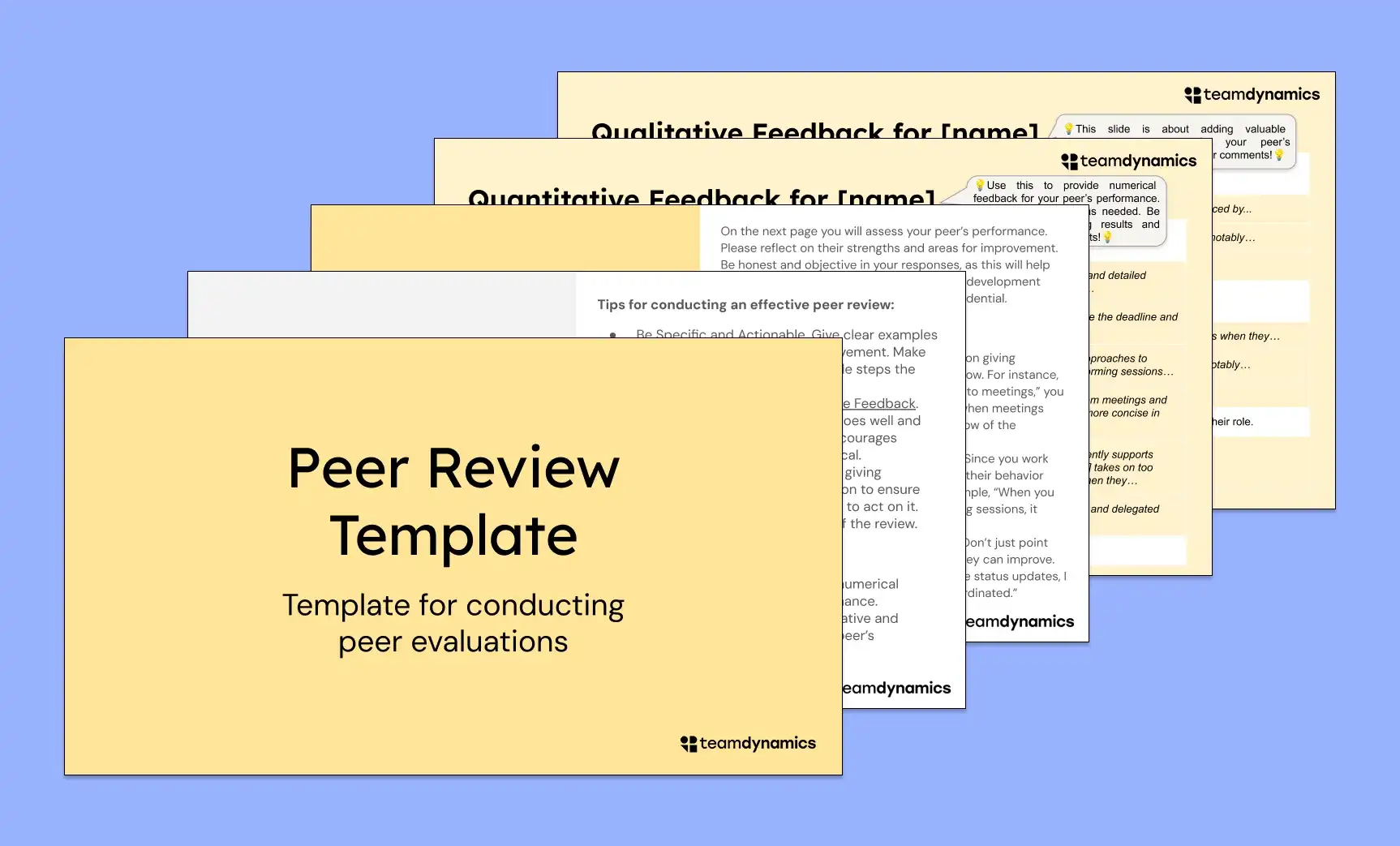 Peer Review Sample Template With Peer Feedback Examples
