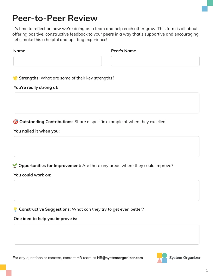 Peer To Peer Review Human Resource Form Template 85613212 Af38 4579 884e D259103c667d