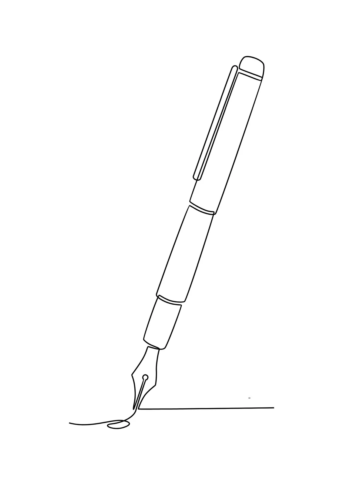 feather pen template printable