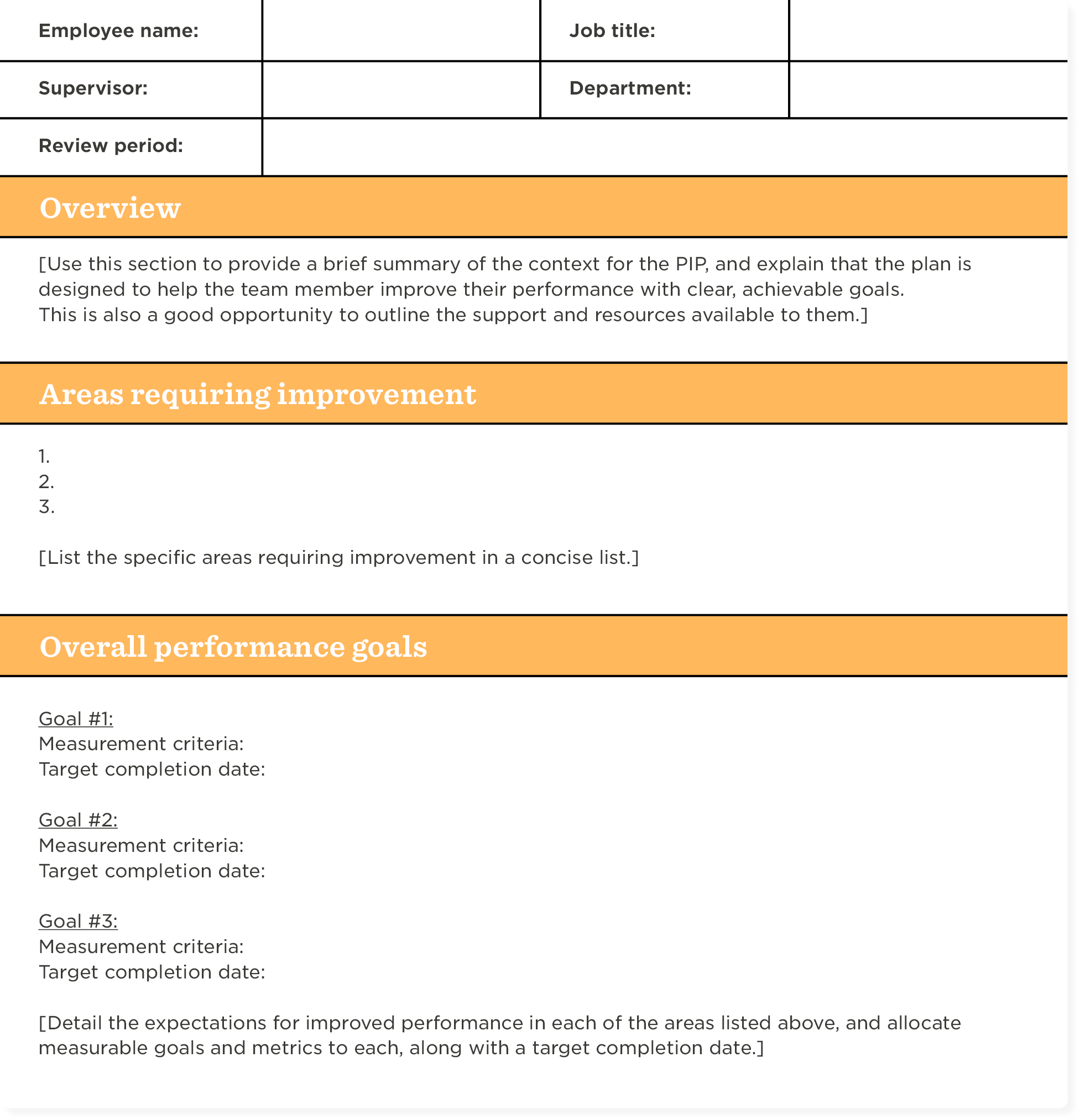 pip sample template pip sample template
