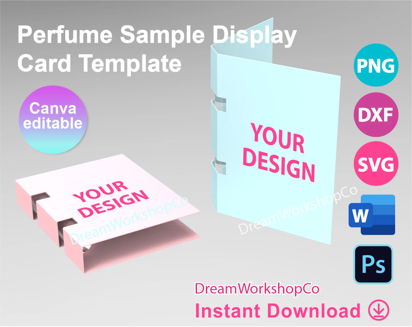 Perfume Sample Display Card Template