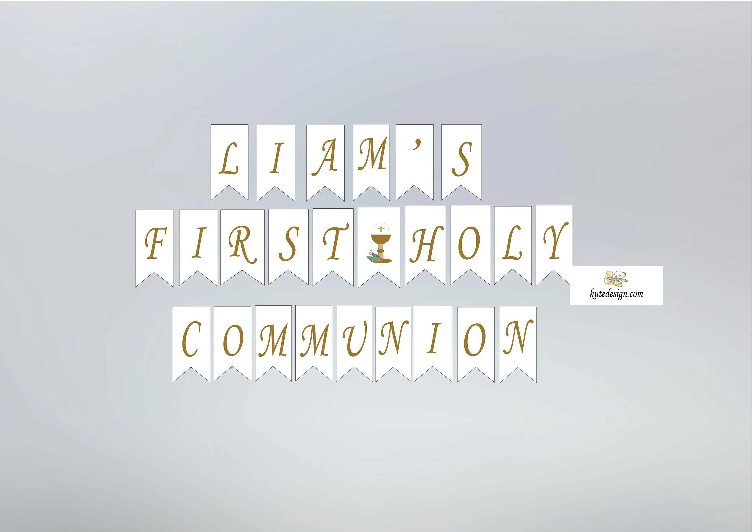 Personalized Printable First Holy