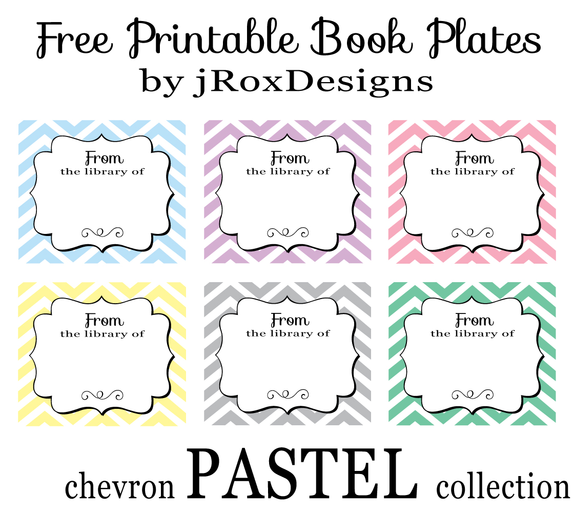 Personalized Your Library With Free Printable Chevron Book Plates