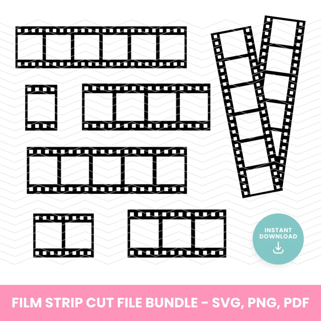 Photo Film Strip Svg Bundle Cut File Photo Film Strip Svg Bundle Cut File