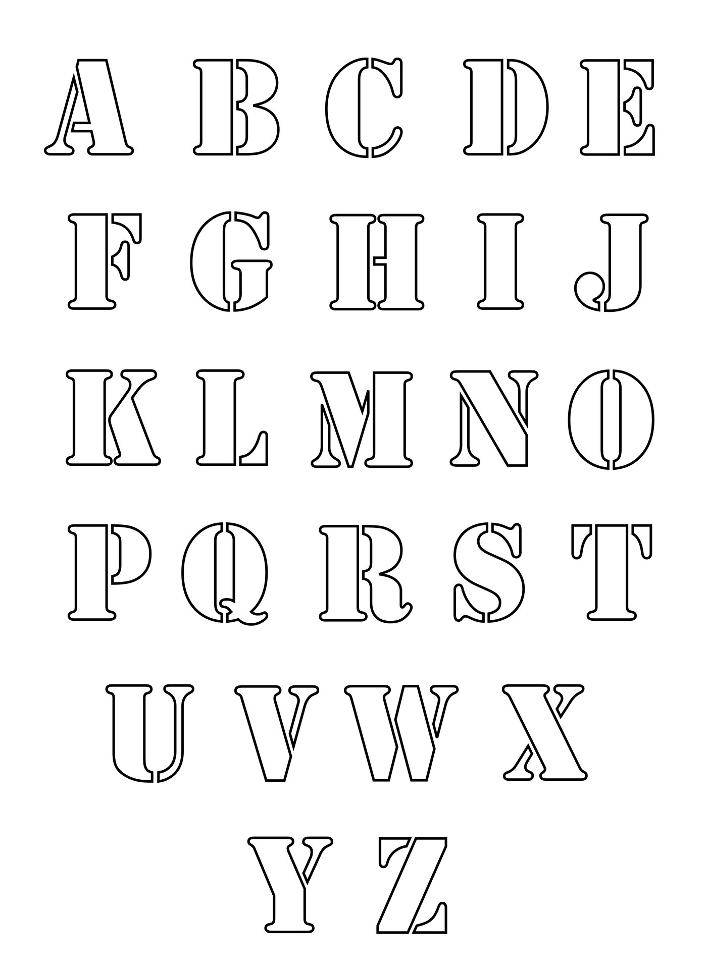 free printable block letter template