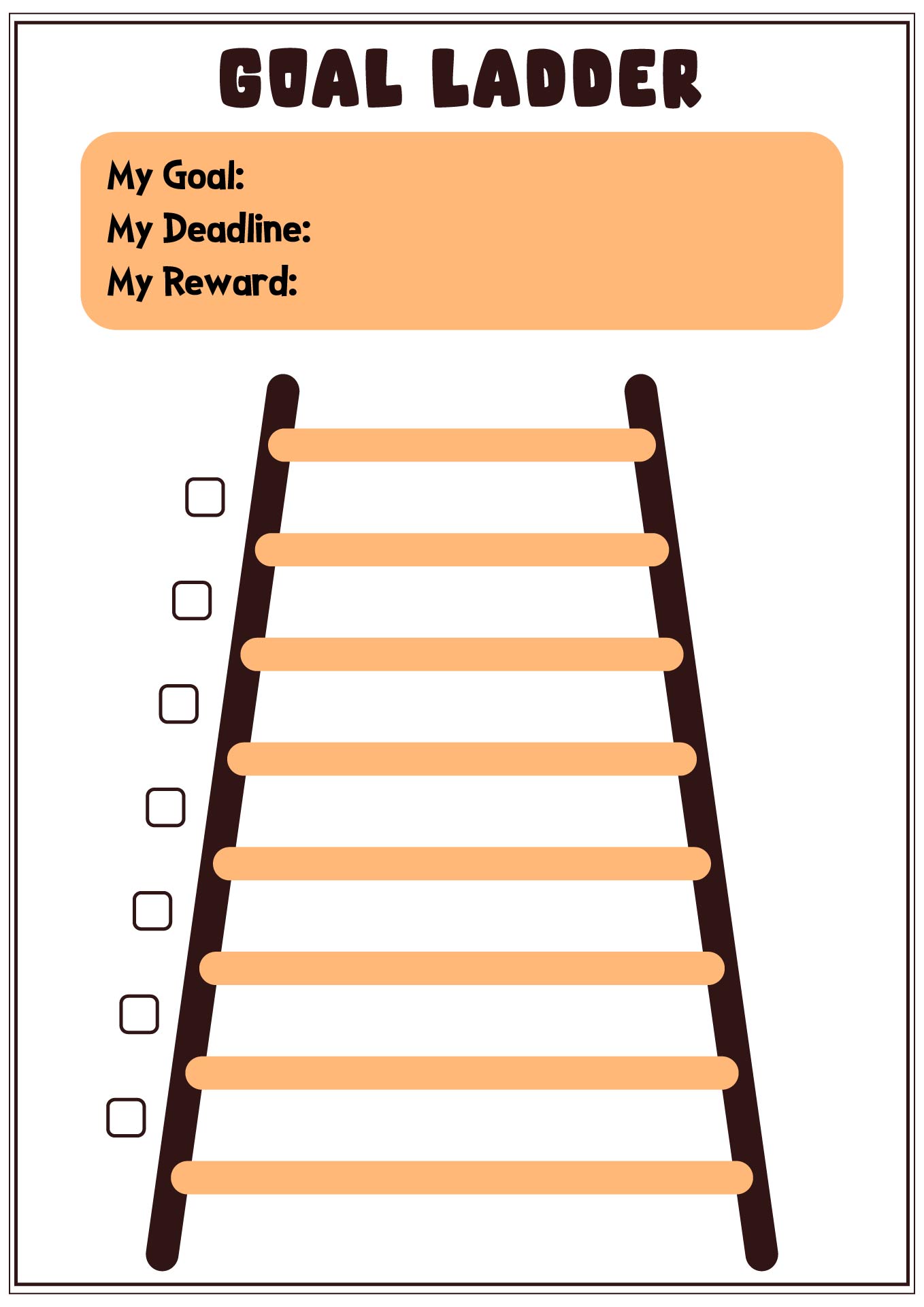 free printable blank ladder template free printable blank ladder template