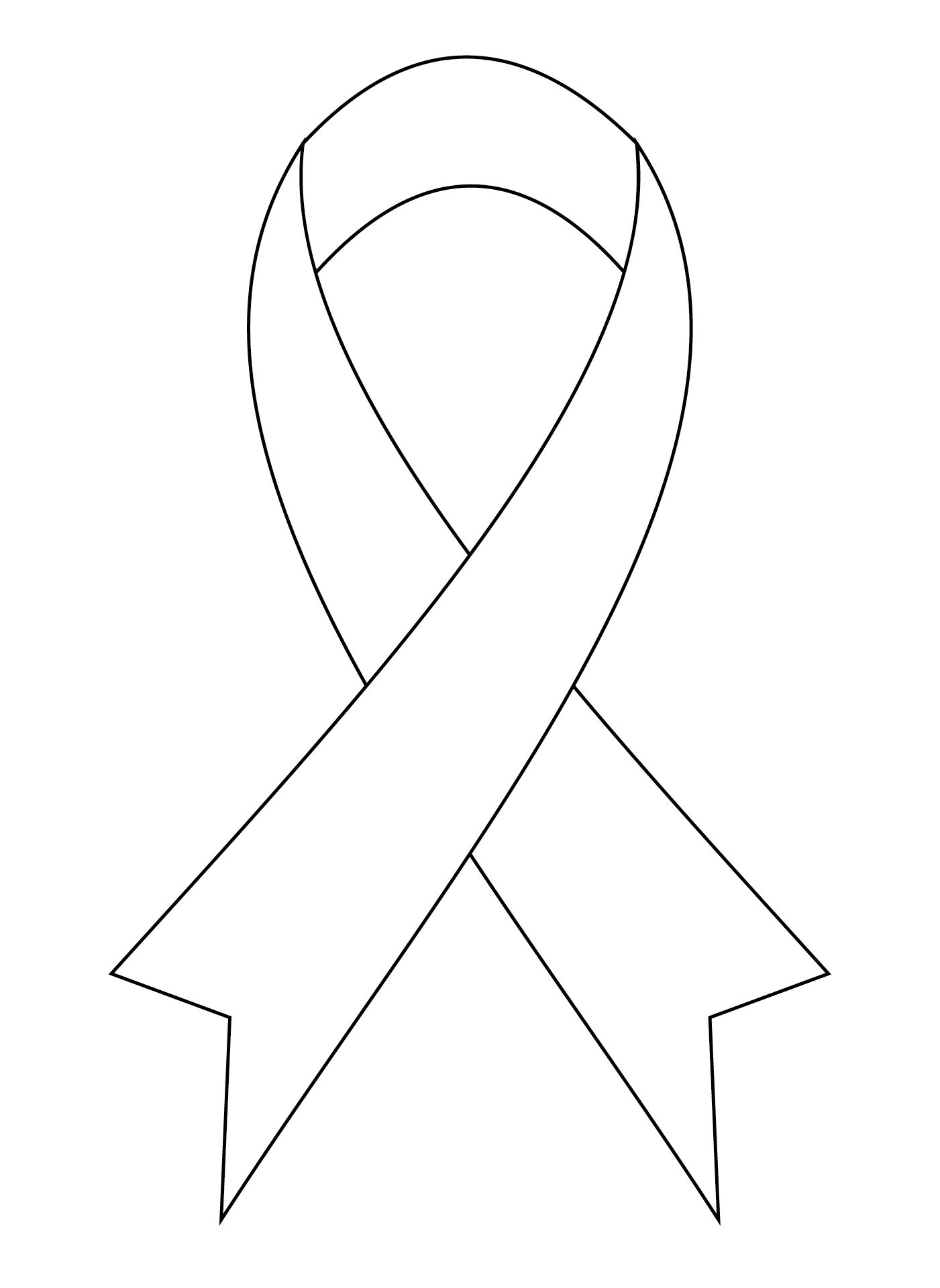 Post Cancer Awareness Ribbon Template Printable 135041