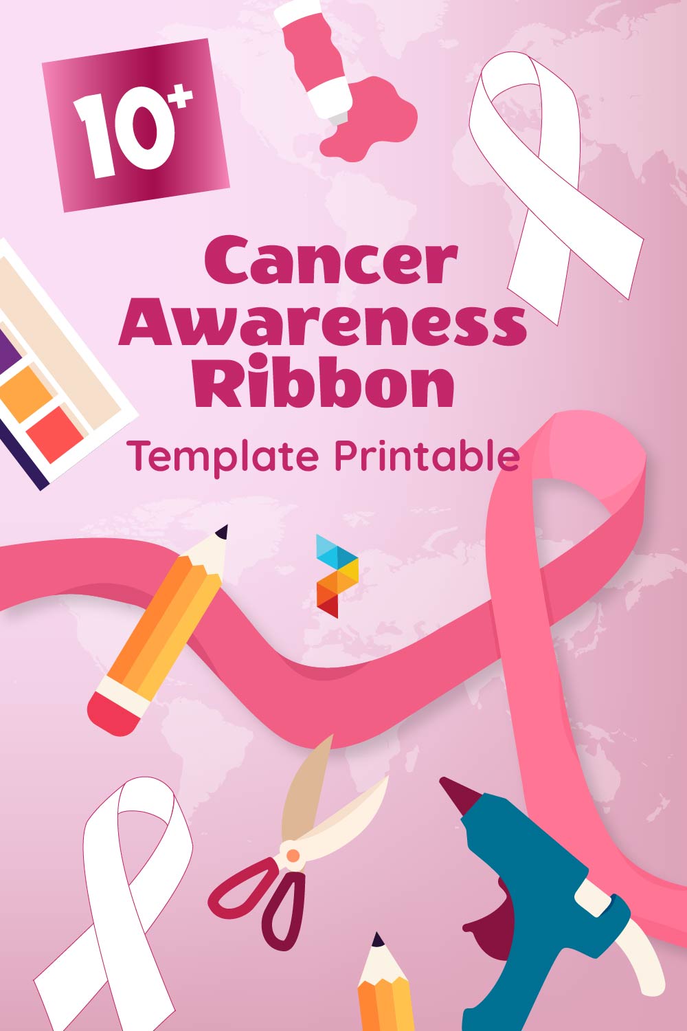 Post Cancer Awareness Ribbon Template Printable 135041