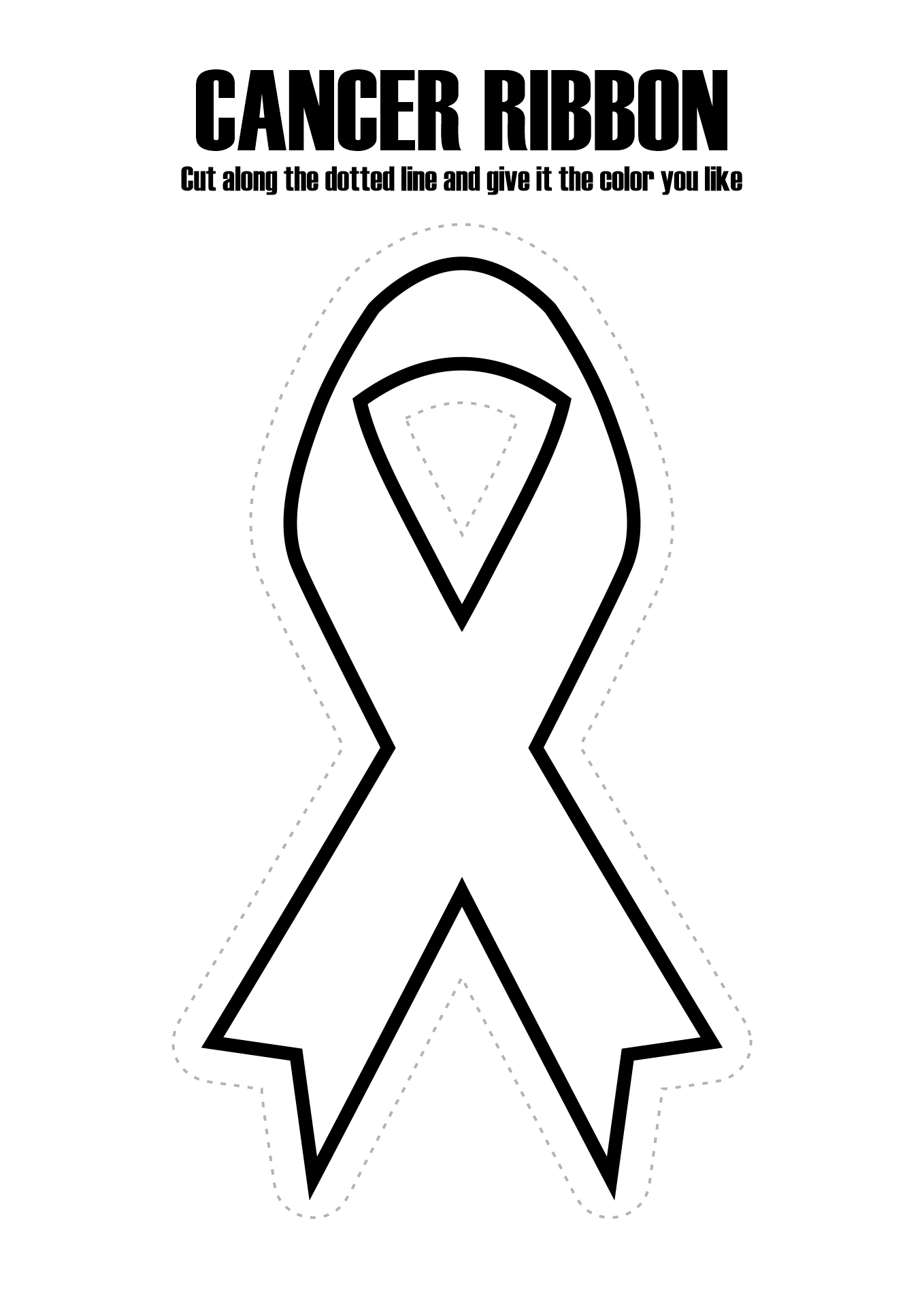 Post Cancer Awareness Ribbon Template Printable 135041
