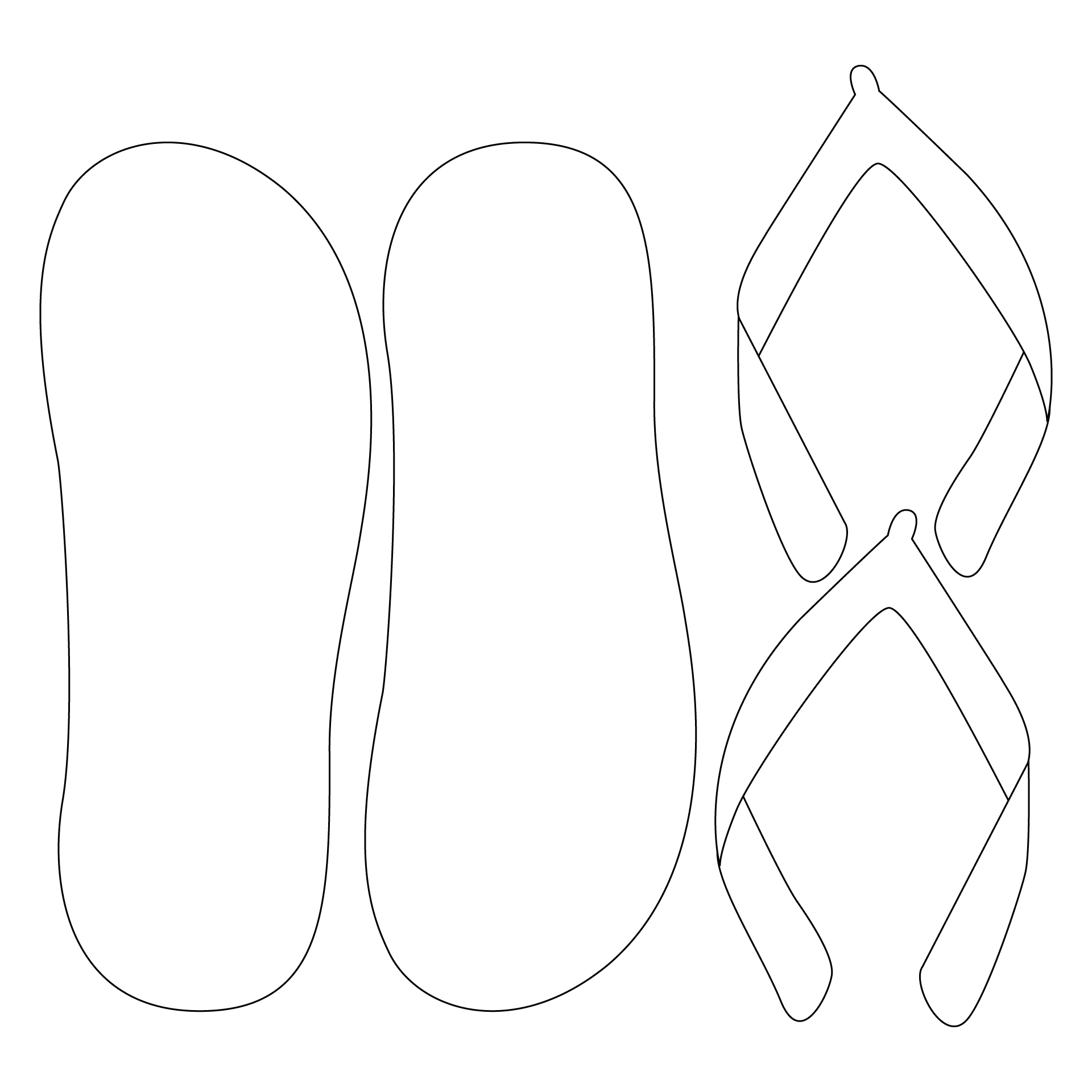free printable flip flop template