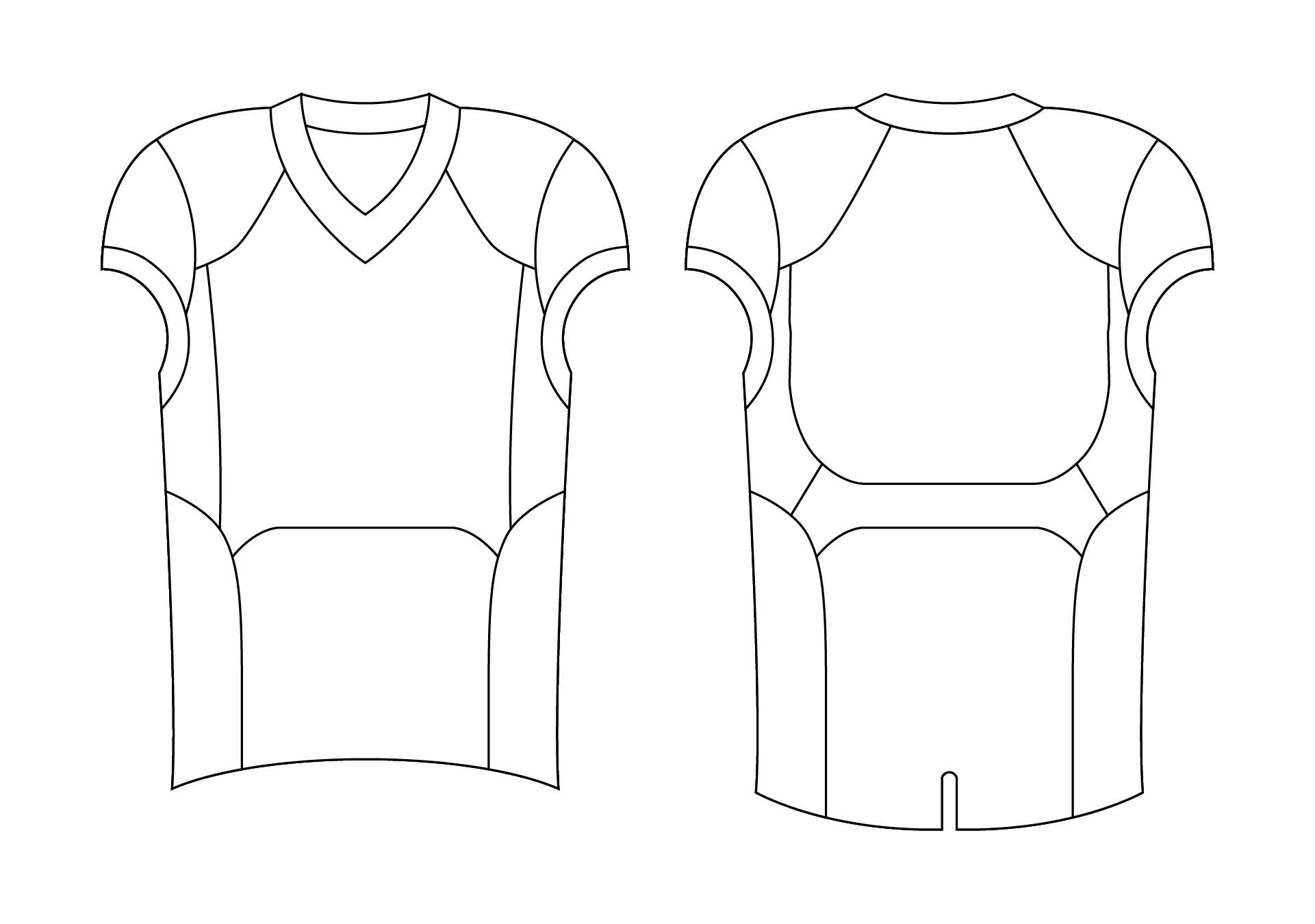 free printable football jersey template