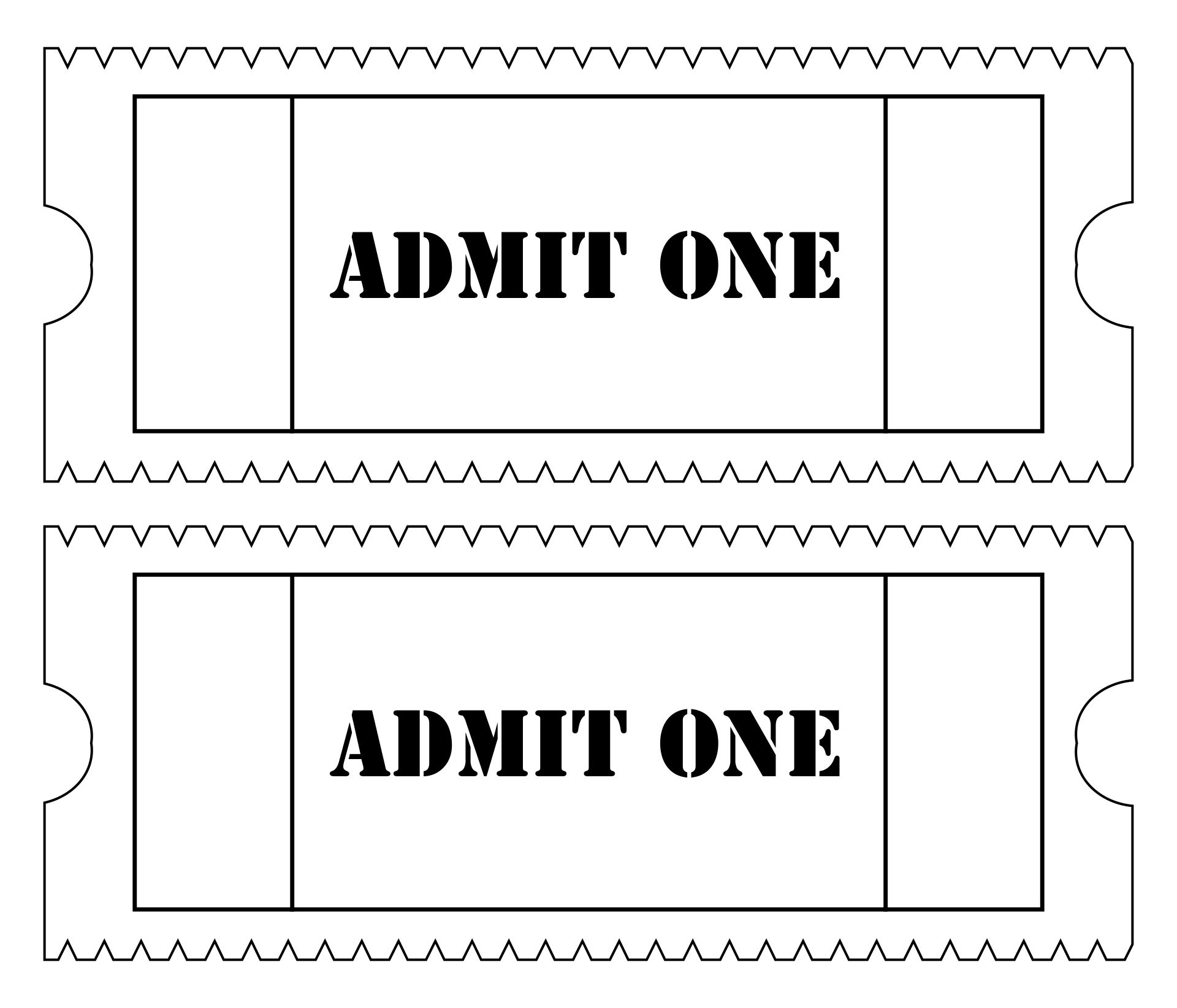 Post Free Printable Admit One Ticket Templates 302806 Post Free Printable Admit One Ticket Templates 302806