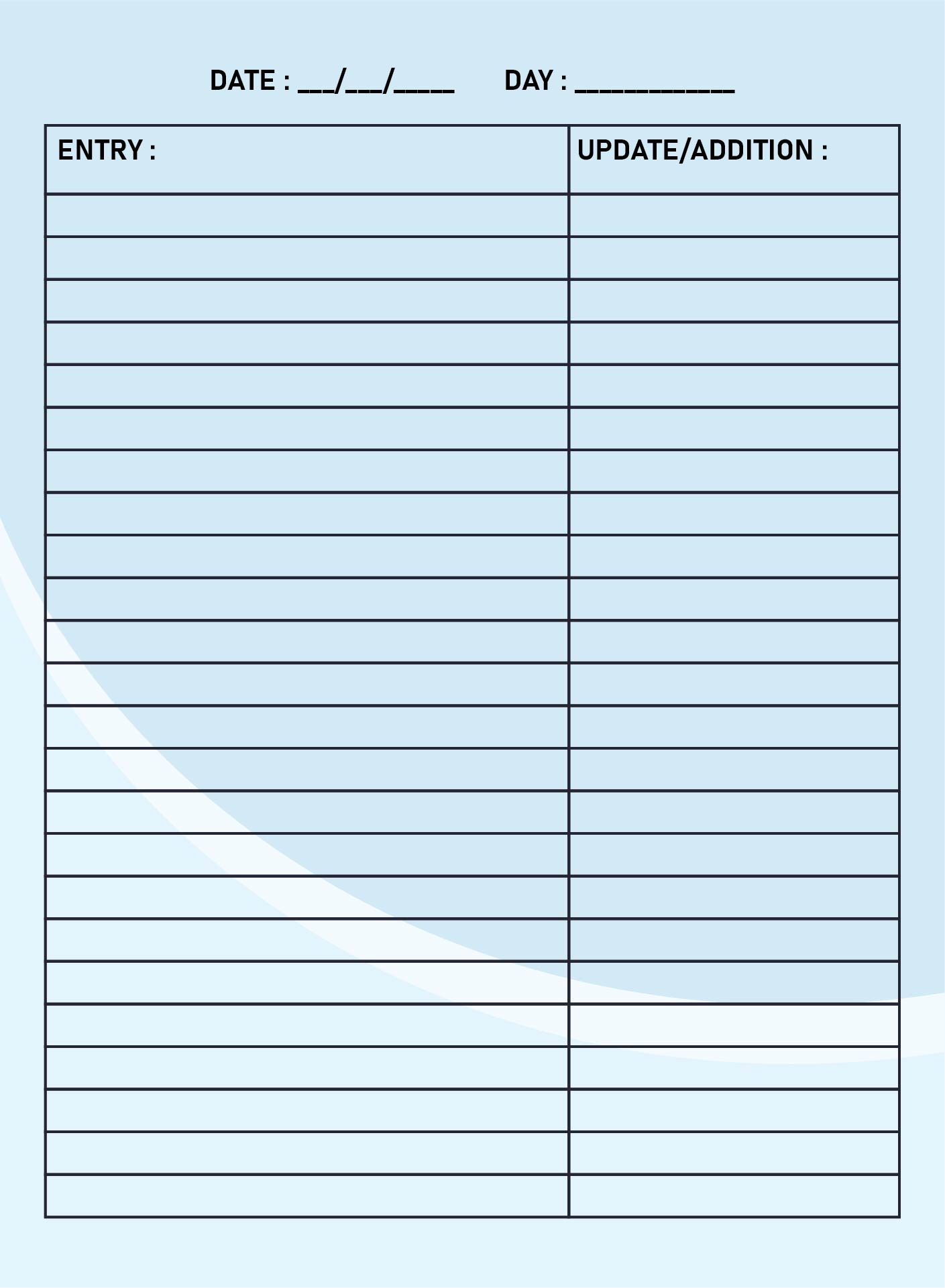 free printable entry form template free printable entry form template