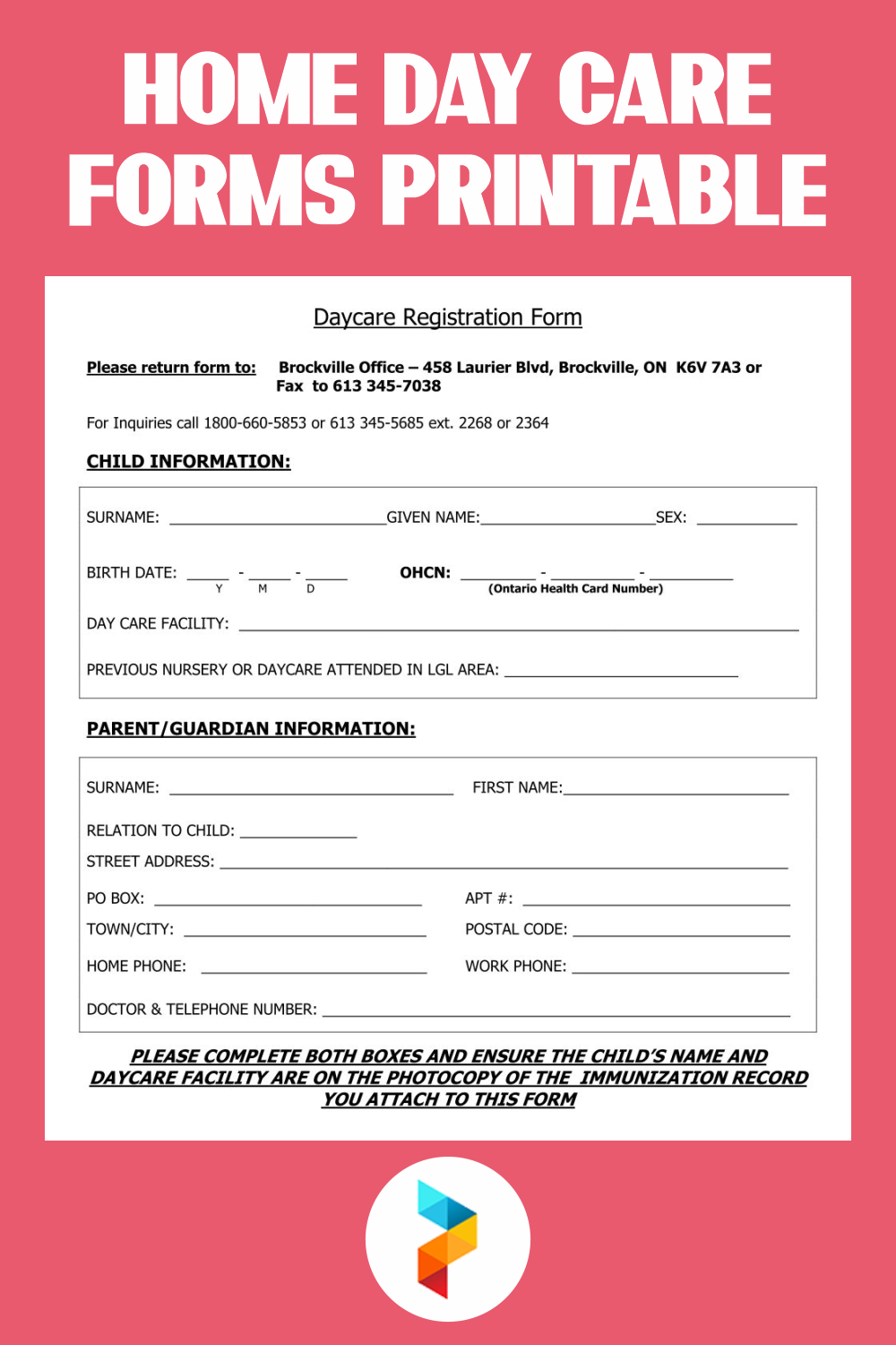 Post Home Day Care Forms Printable 219687 Post Home Day Care Forms Printable 219687