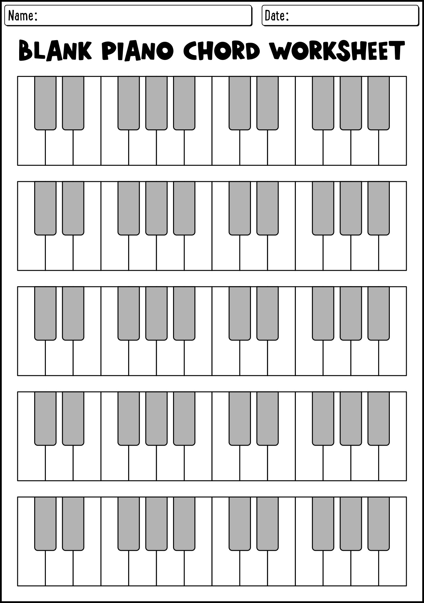 Post Piano Keyboard Worksheet 566531
