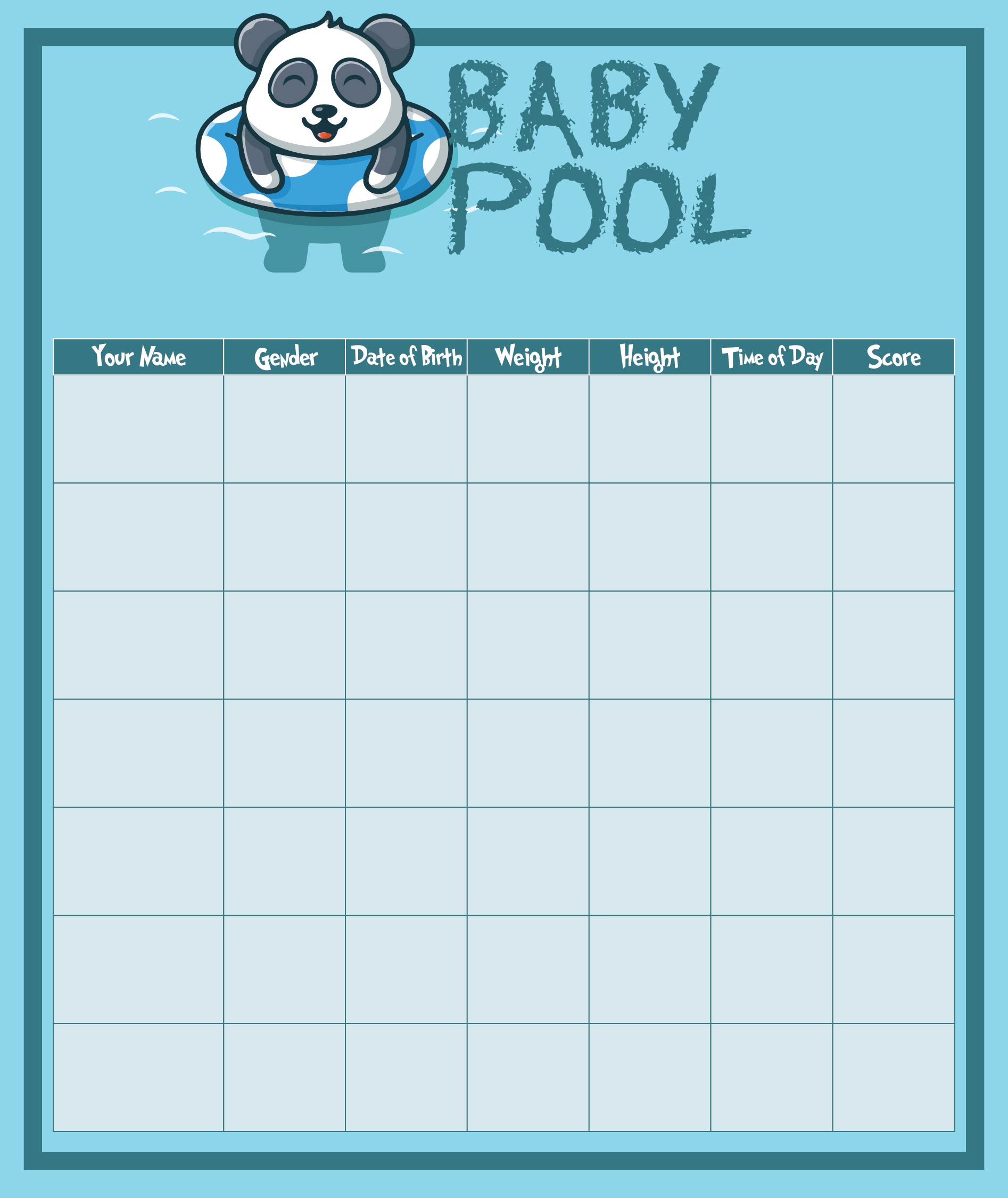 Post Printable Baby Weight Pool 249259