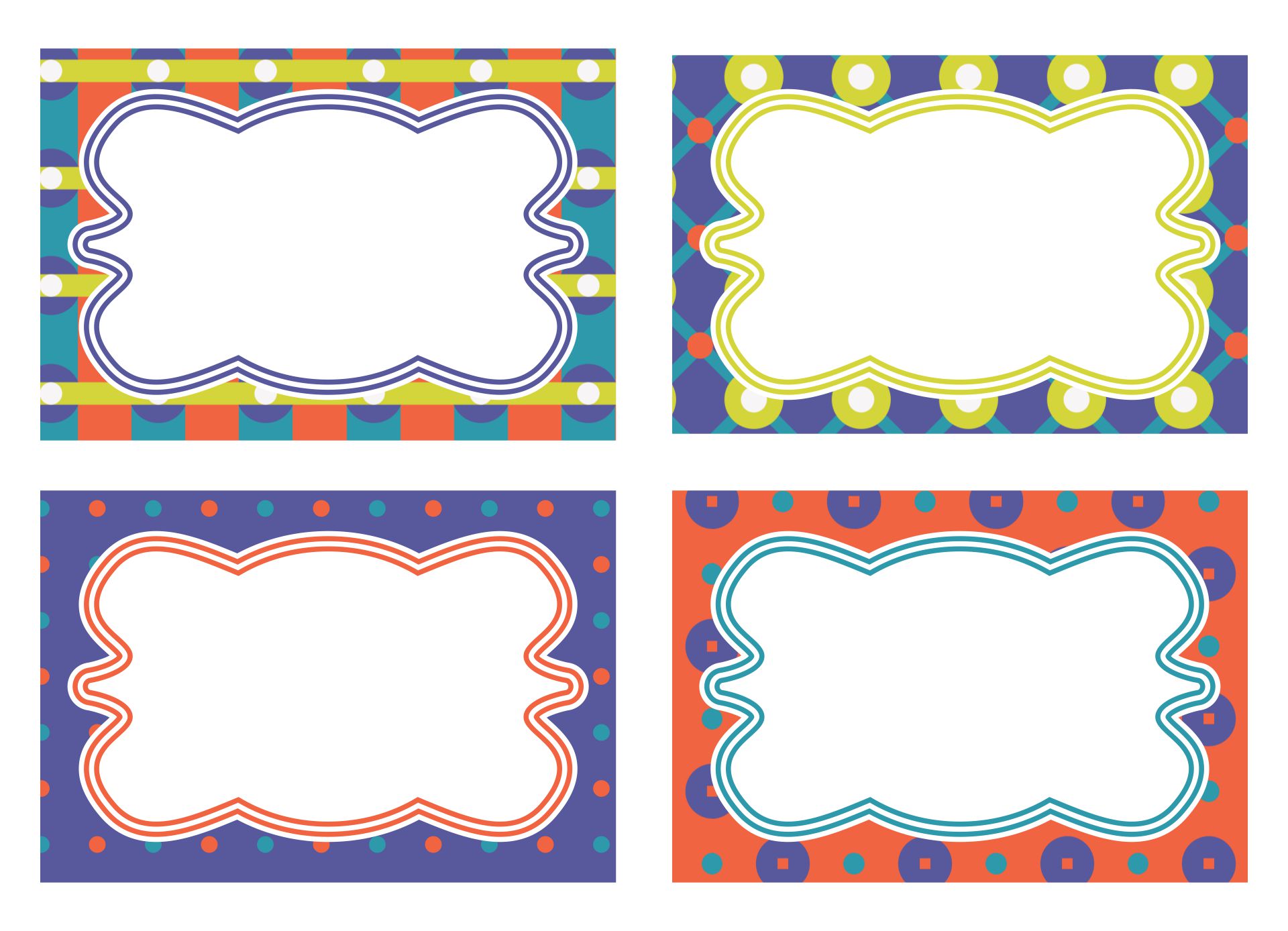 Post Printable Blank Name Tags 59474
