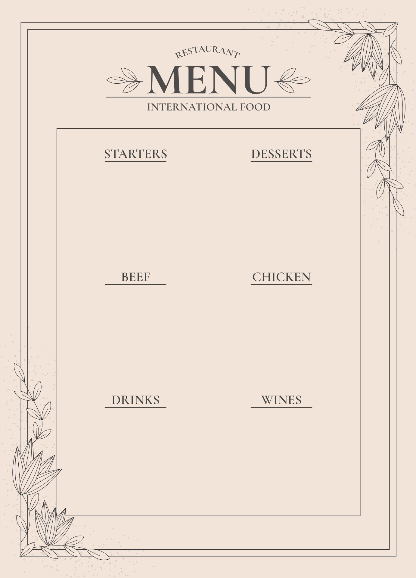 Post Printable Blank Restaurant Menus 104849 Post Printable Blank Restaurant Menus 104849