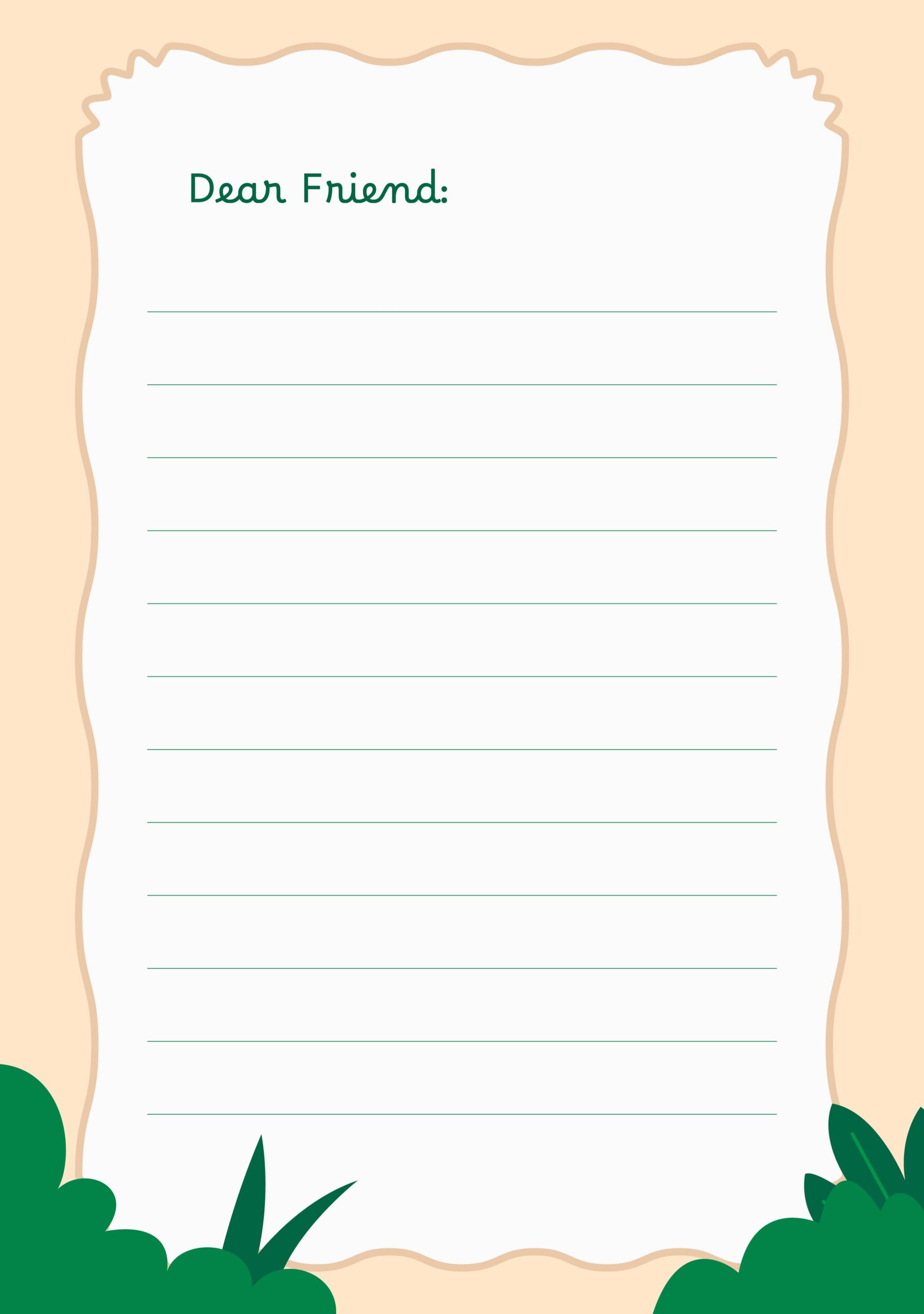 Post Printable Blank Template Friendly Letter 315687 Post Printable Blank Template Friendly Letter 315687