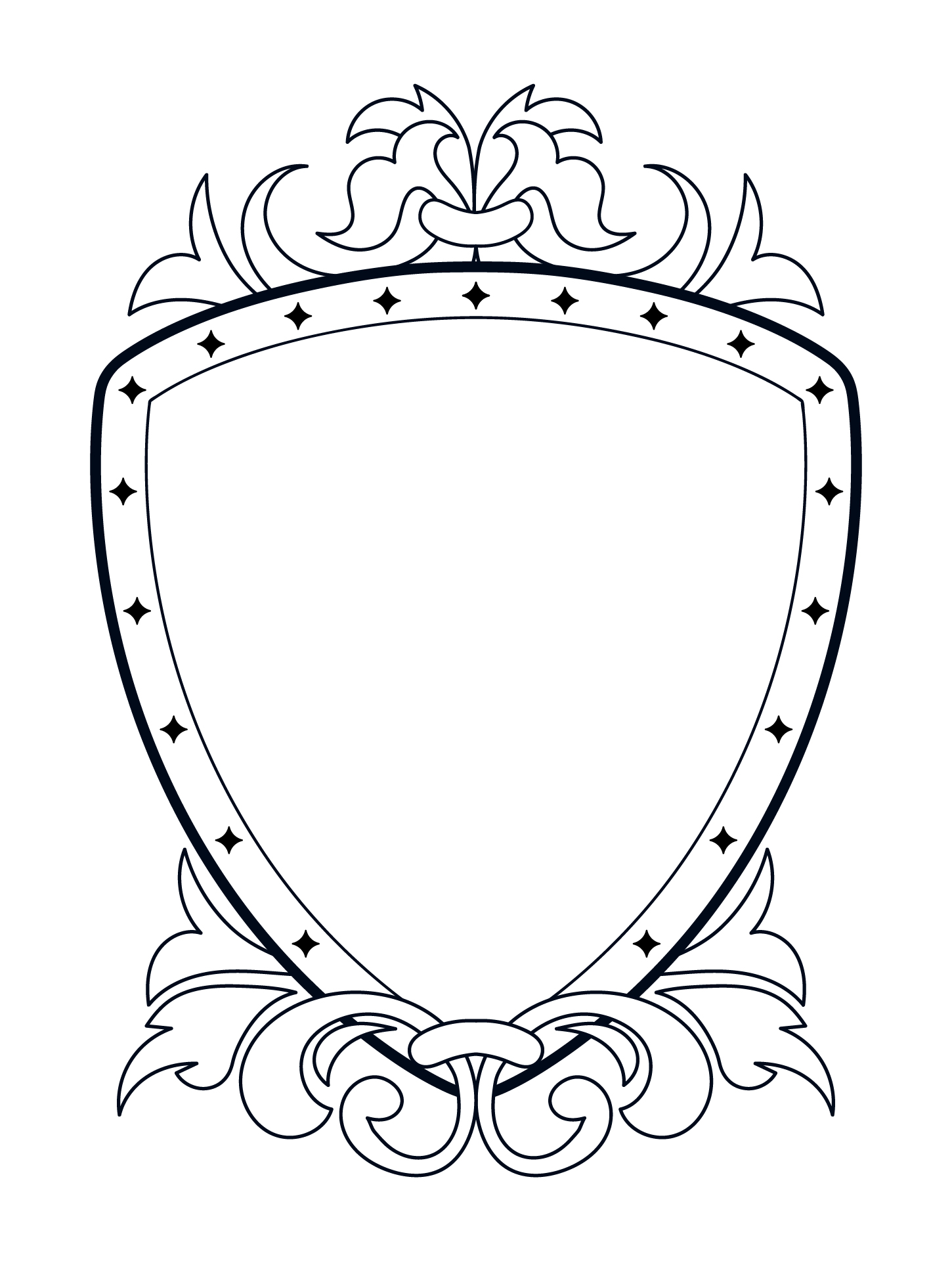 Post Printable Family Crest Shield 58127