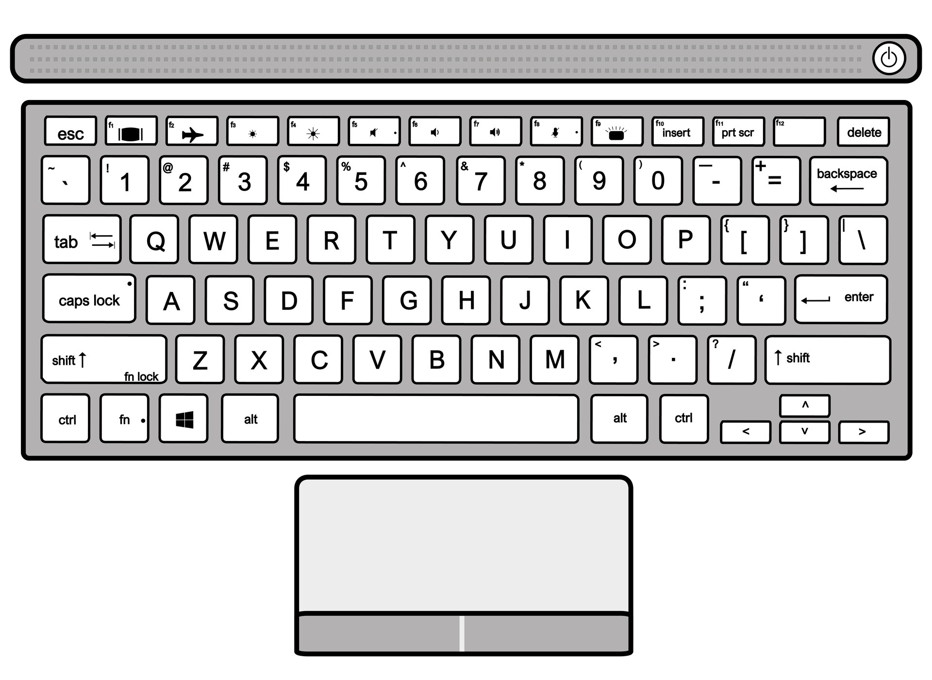 Post Printable Laptop Keyboard 367898