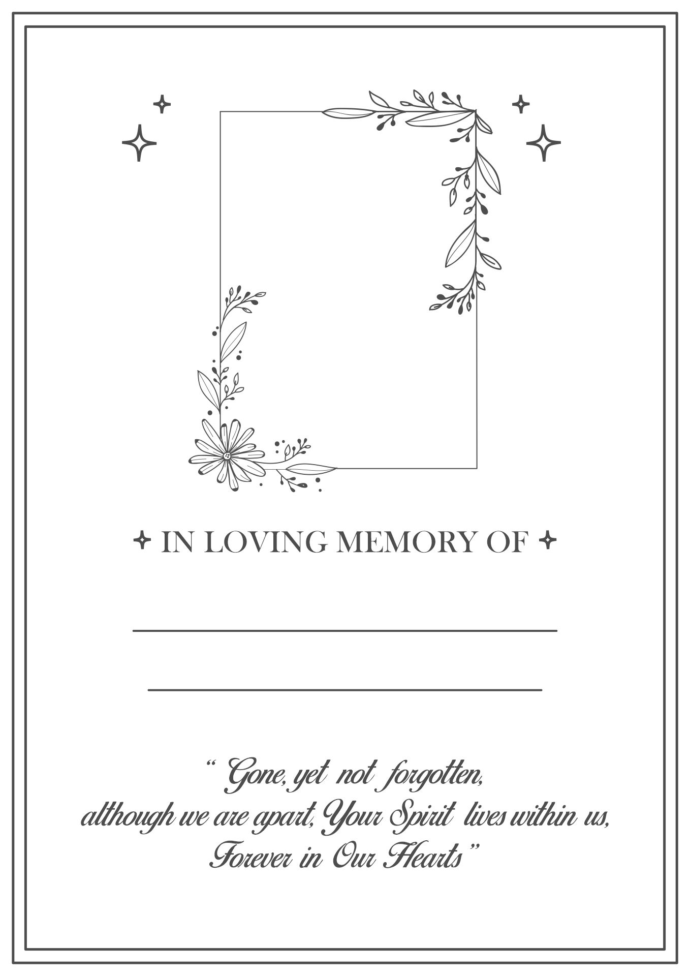 Post Printable Memorial Card Templates 391266