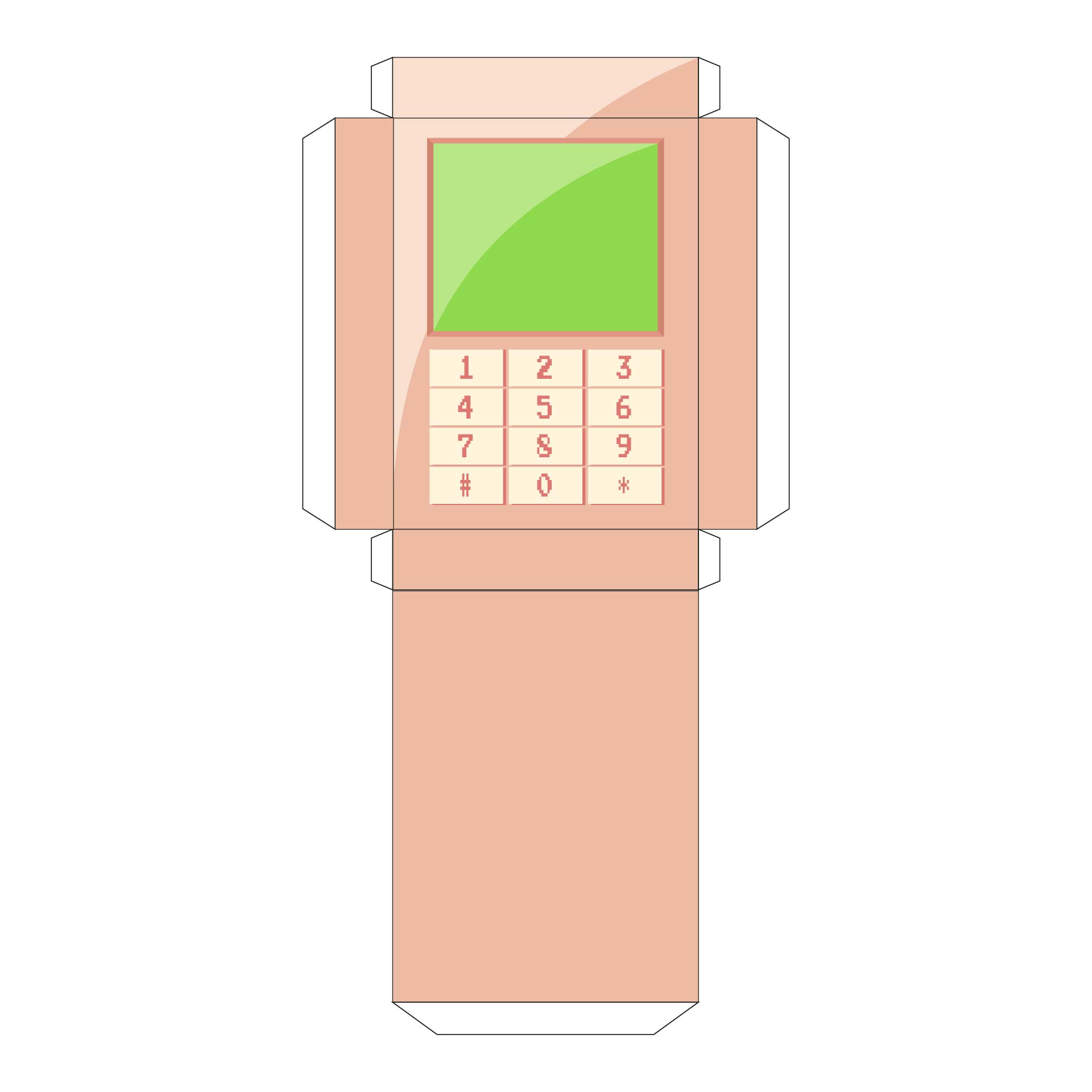free printable cell phone template