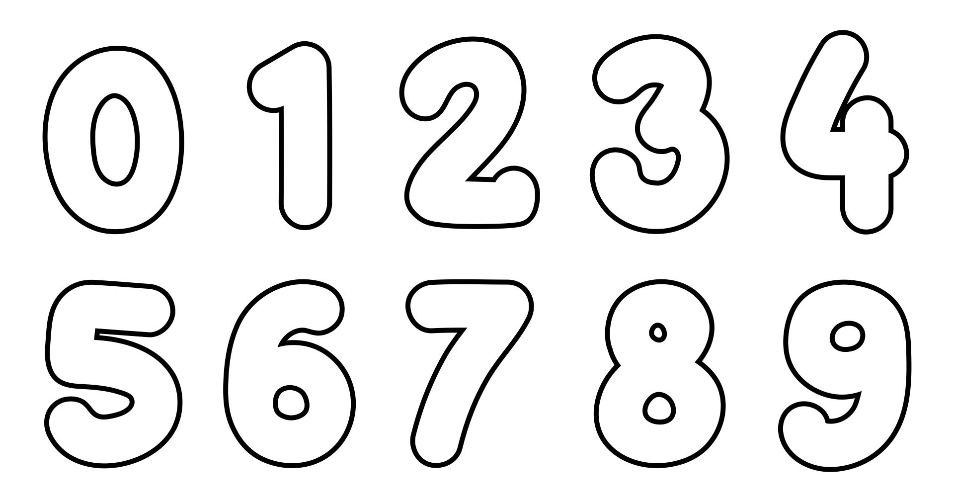 Post Printable Number Outlines 238859
