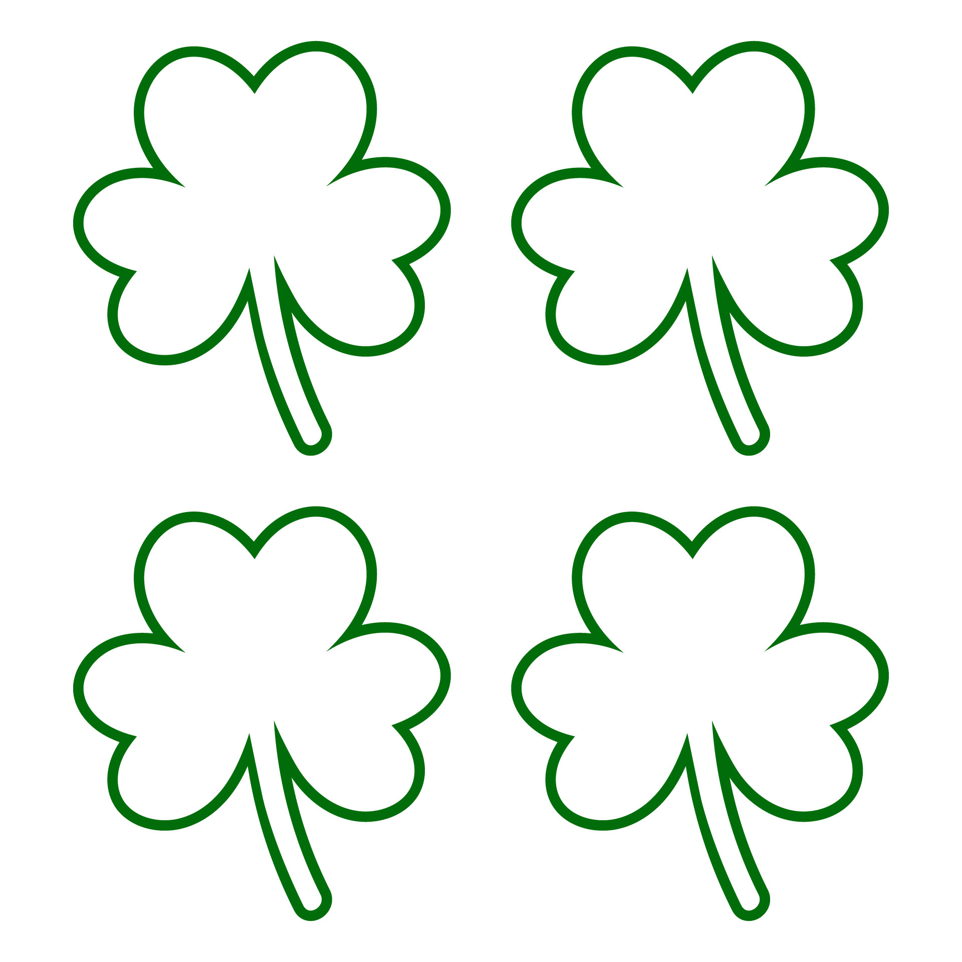 Post Printable Shamrock Template Cutouts 272745