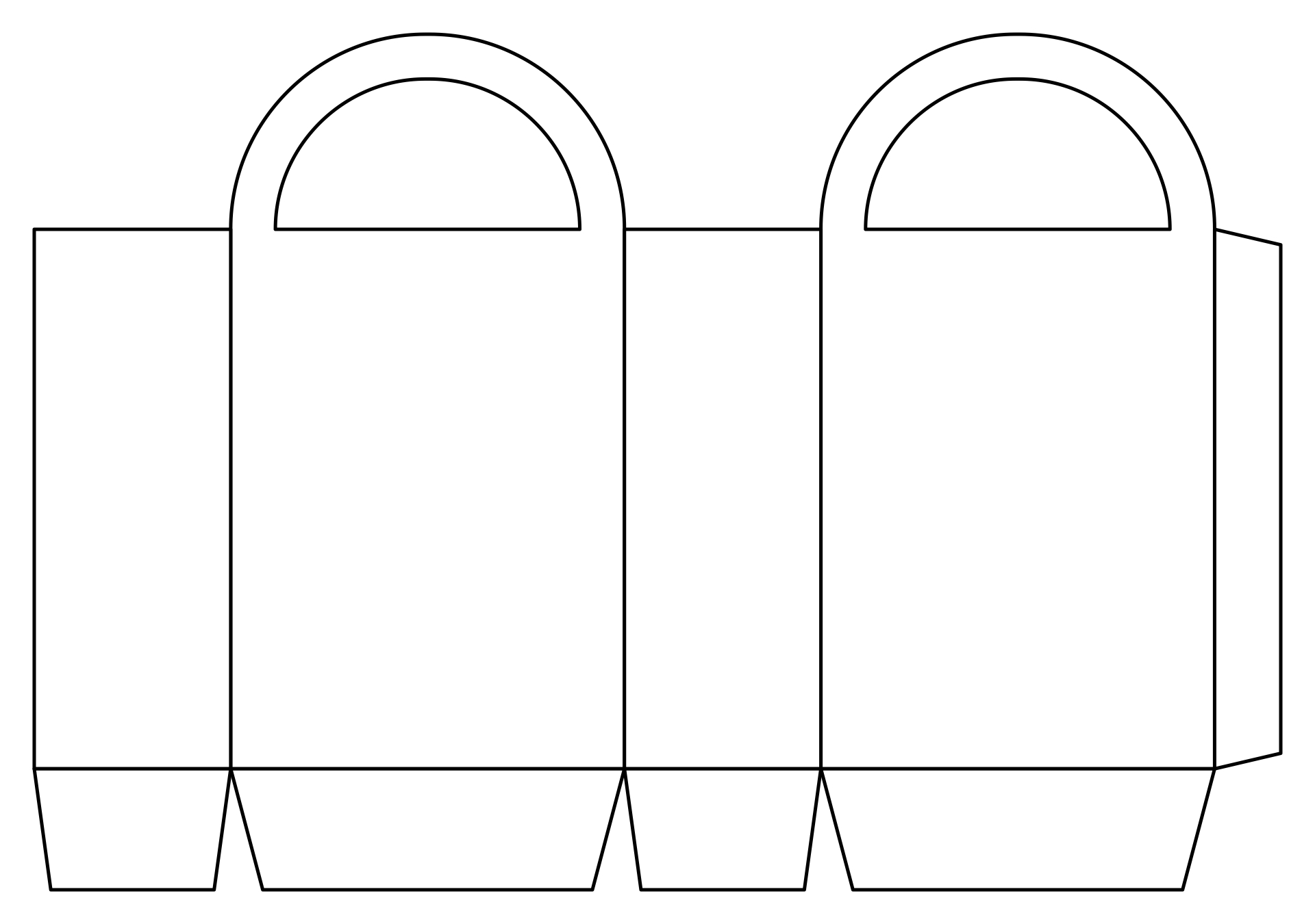 Post Printable Template Christmas Paper Bags 294093