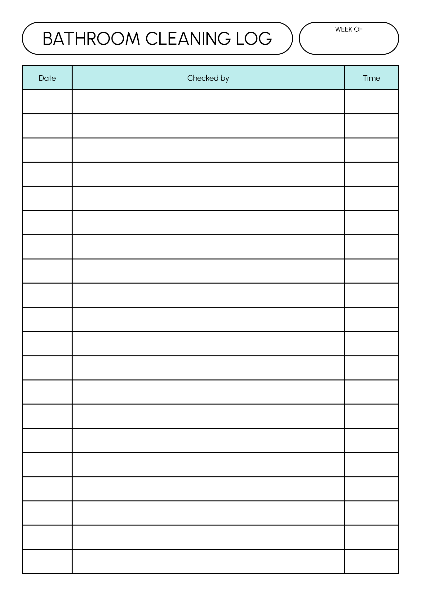 Post Restroom Cleaning Schedule Printable 131675 Post Restroom Cleaning Schedule Printable 131675