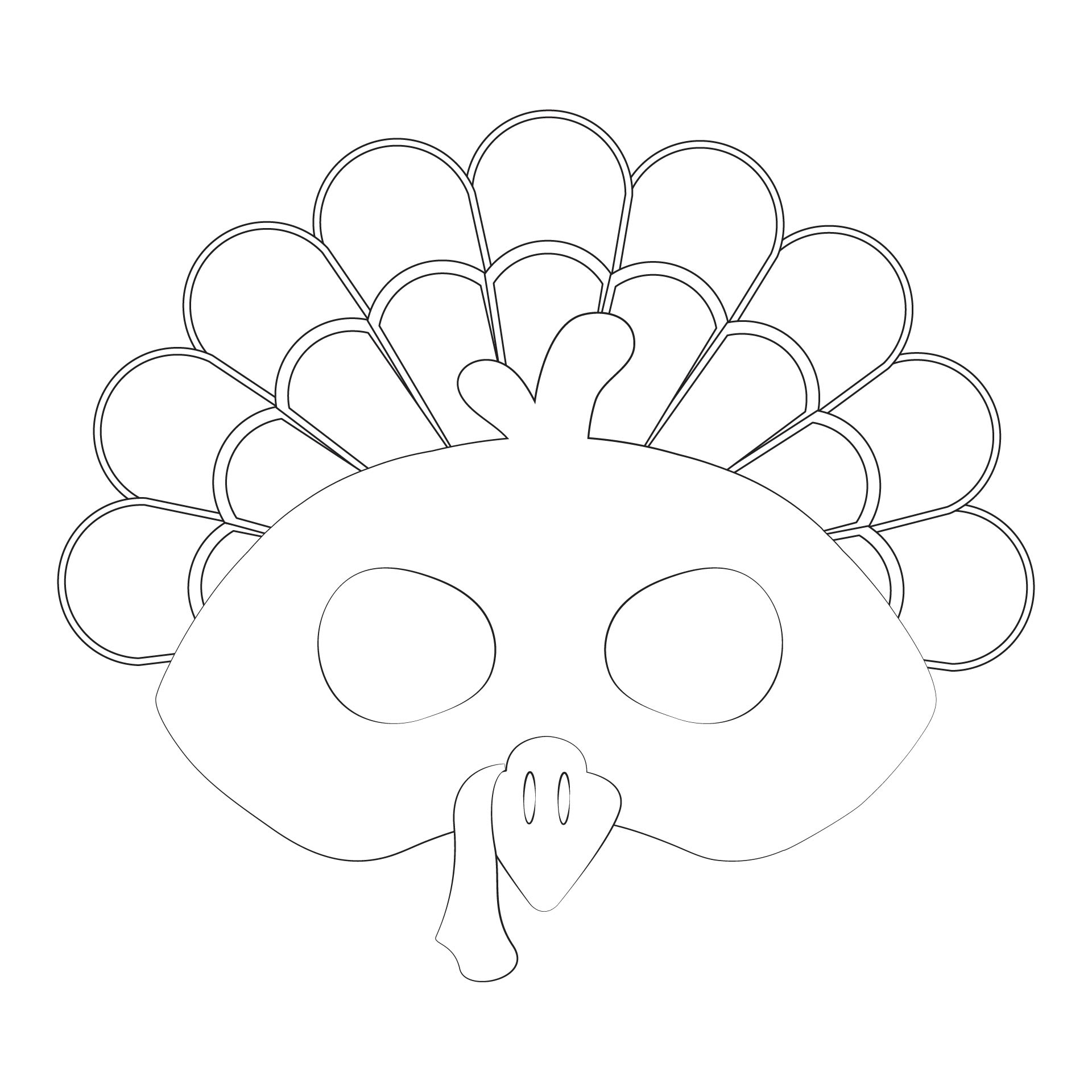 turkey head template for craft