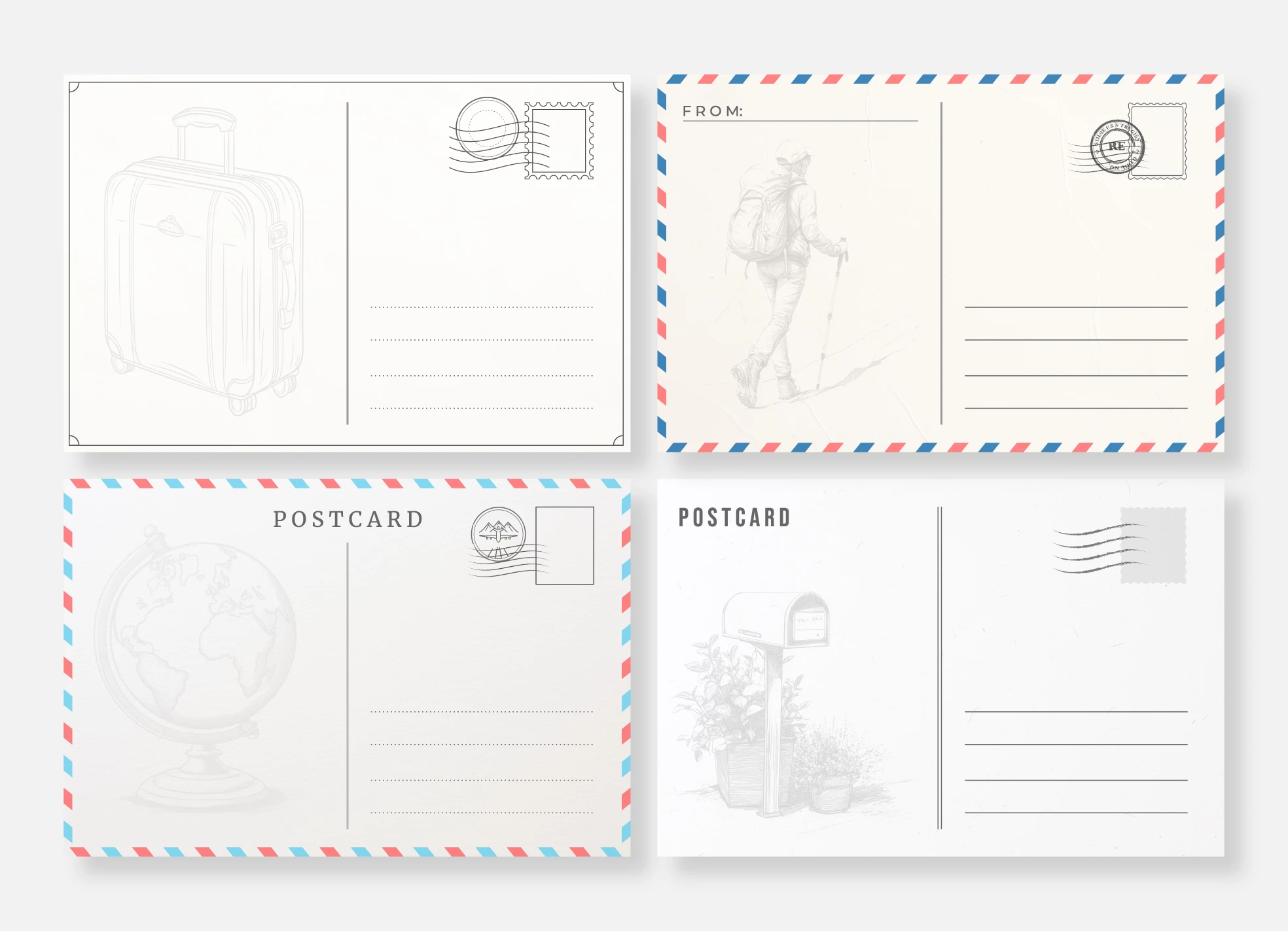free printable blank postcards template free printable blank postcards template