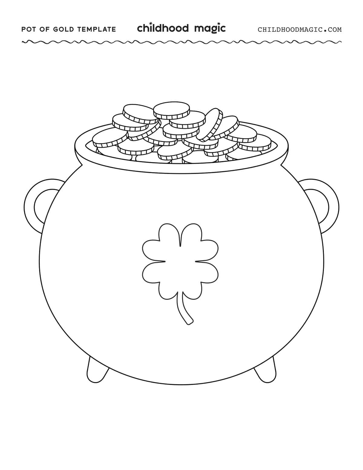 Pot Of Gold Template Free Printable