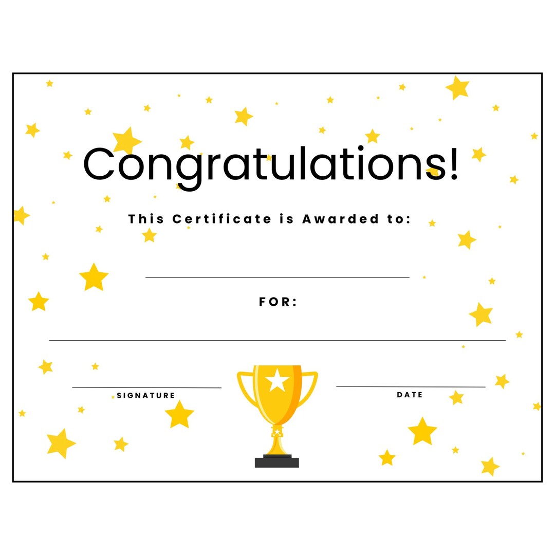 Premade Done For You Congratulations