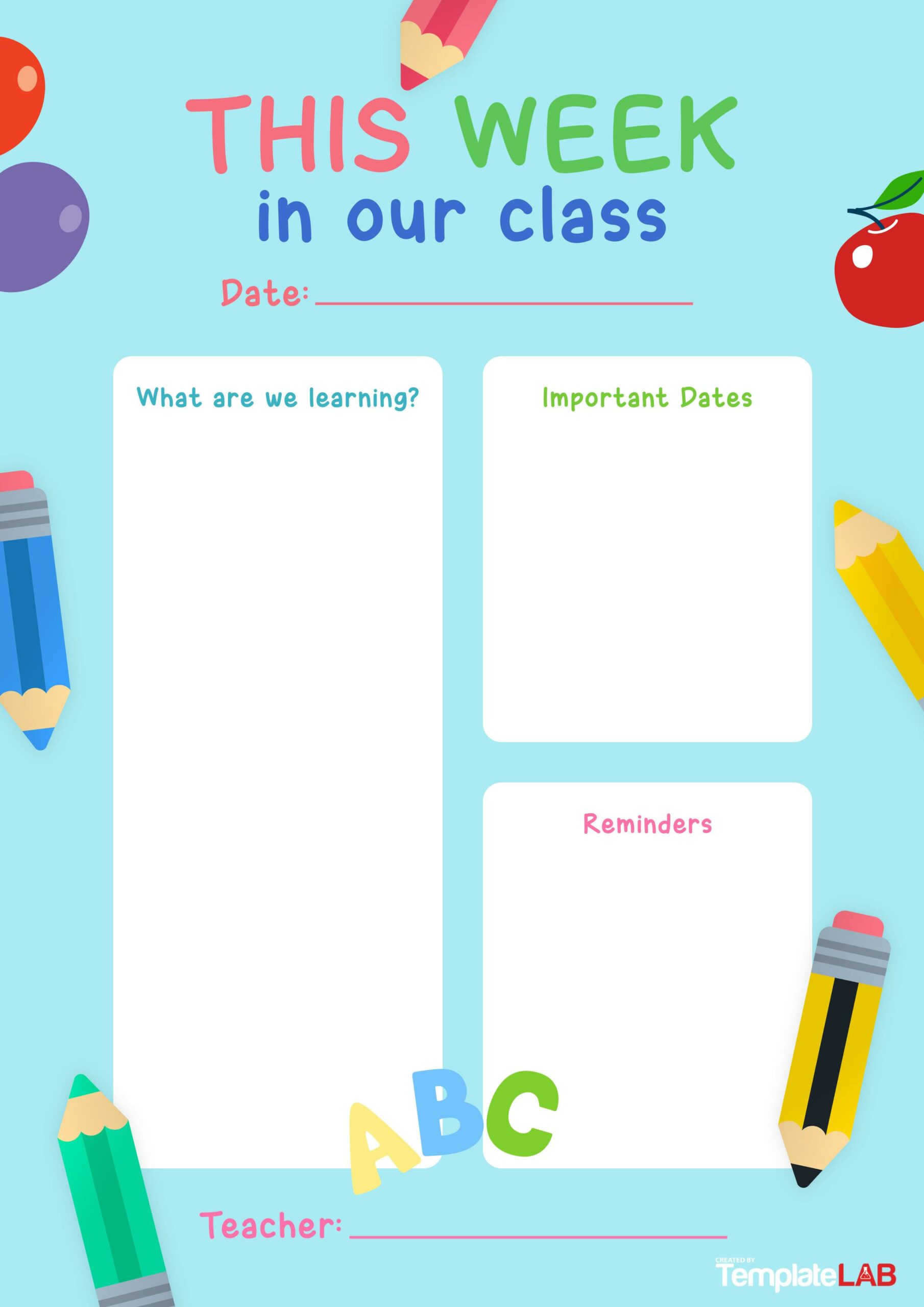 Preschool Newsletter Templates