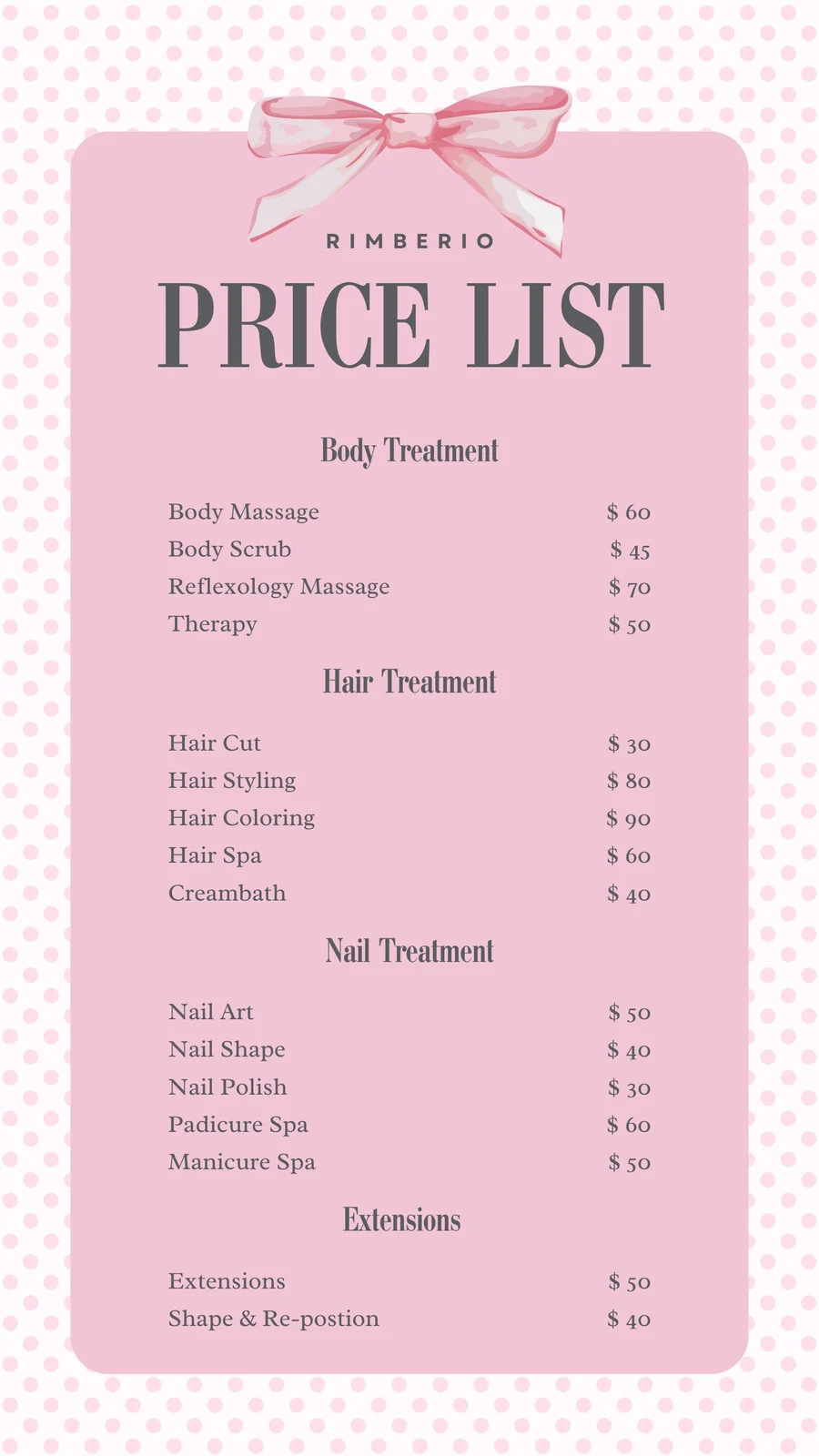 Price List Price List