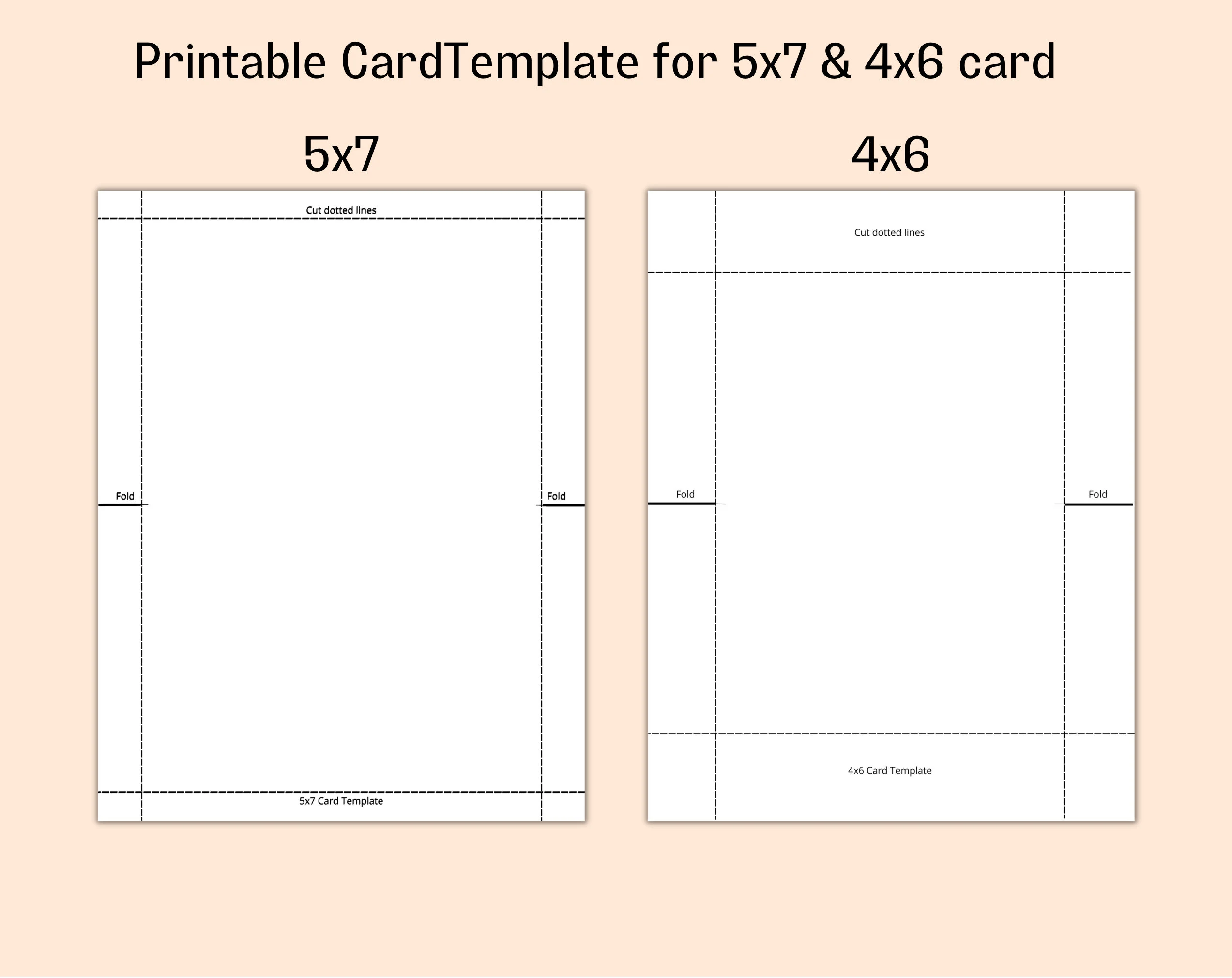 Printable 5x7 And 4x6 Card Templates