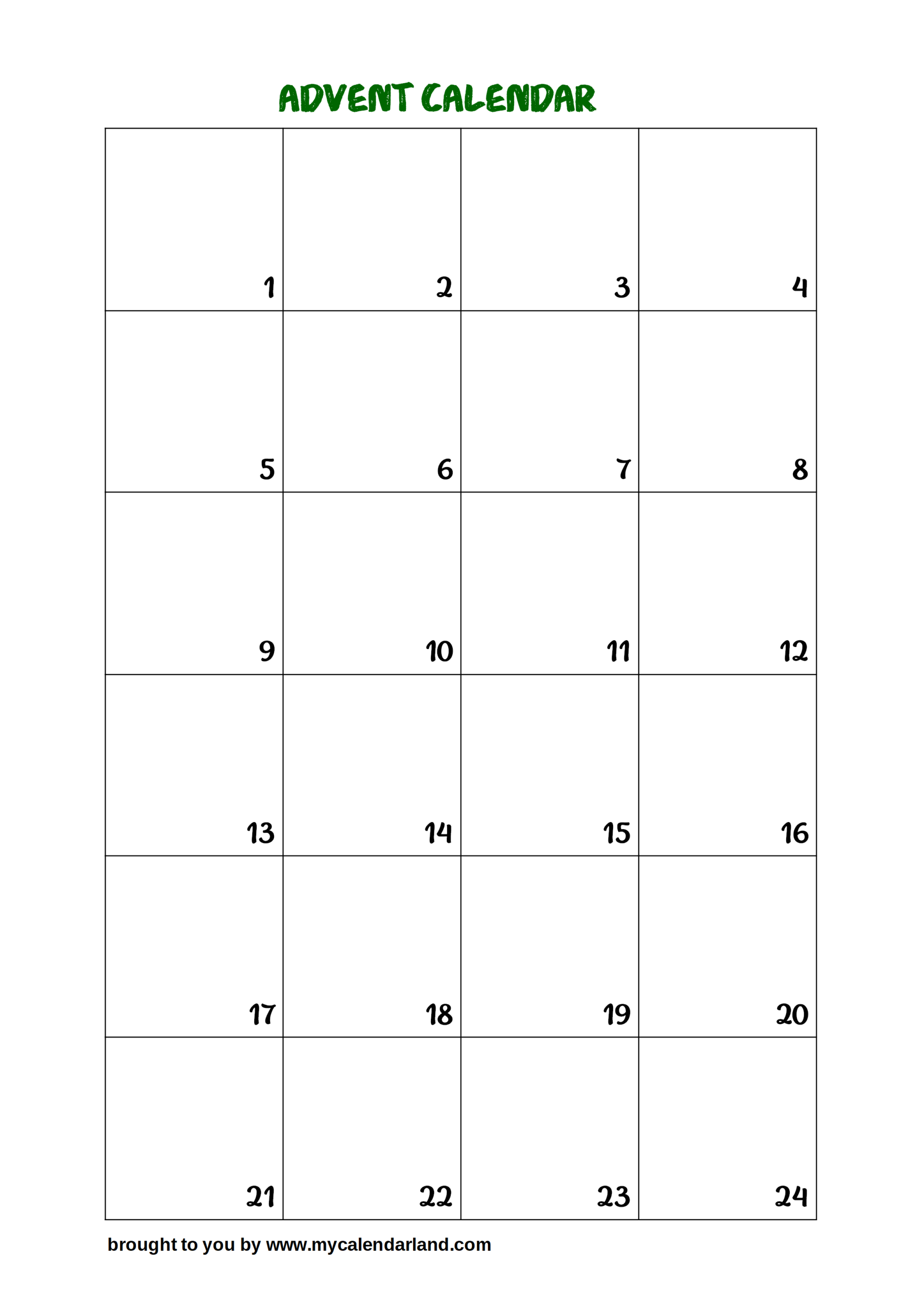 Printable Advent Calendars