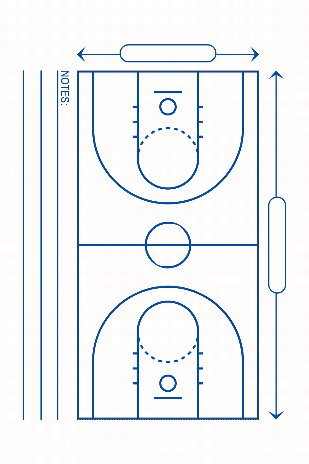 free printable basketball court template