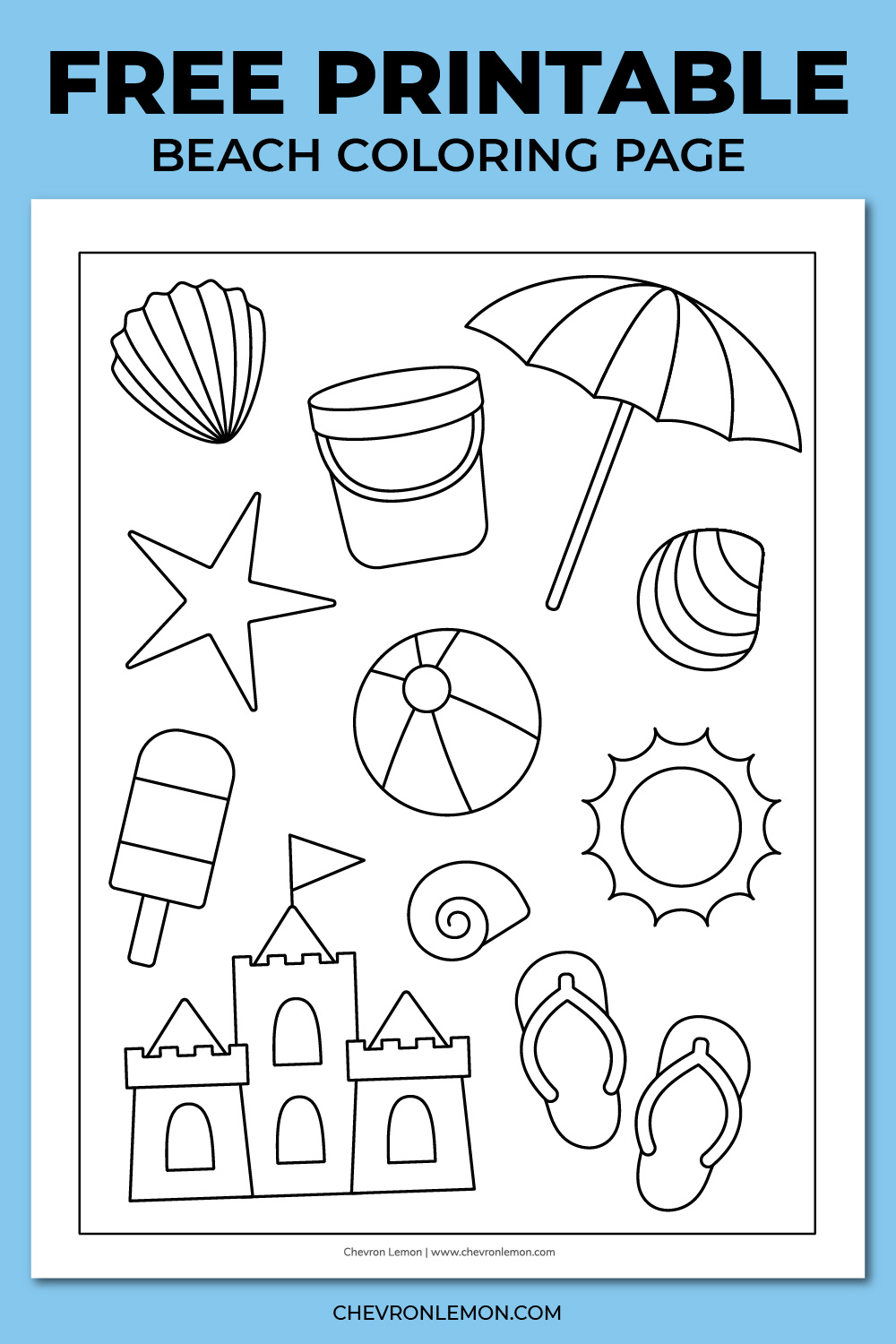 free printable beach theme template