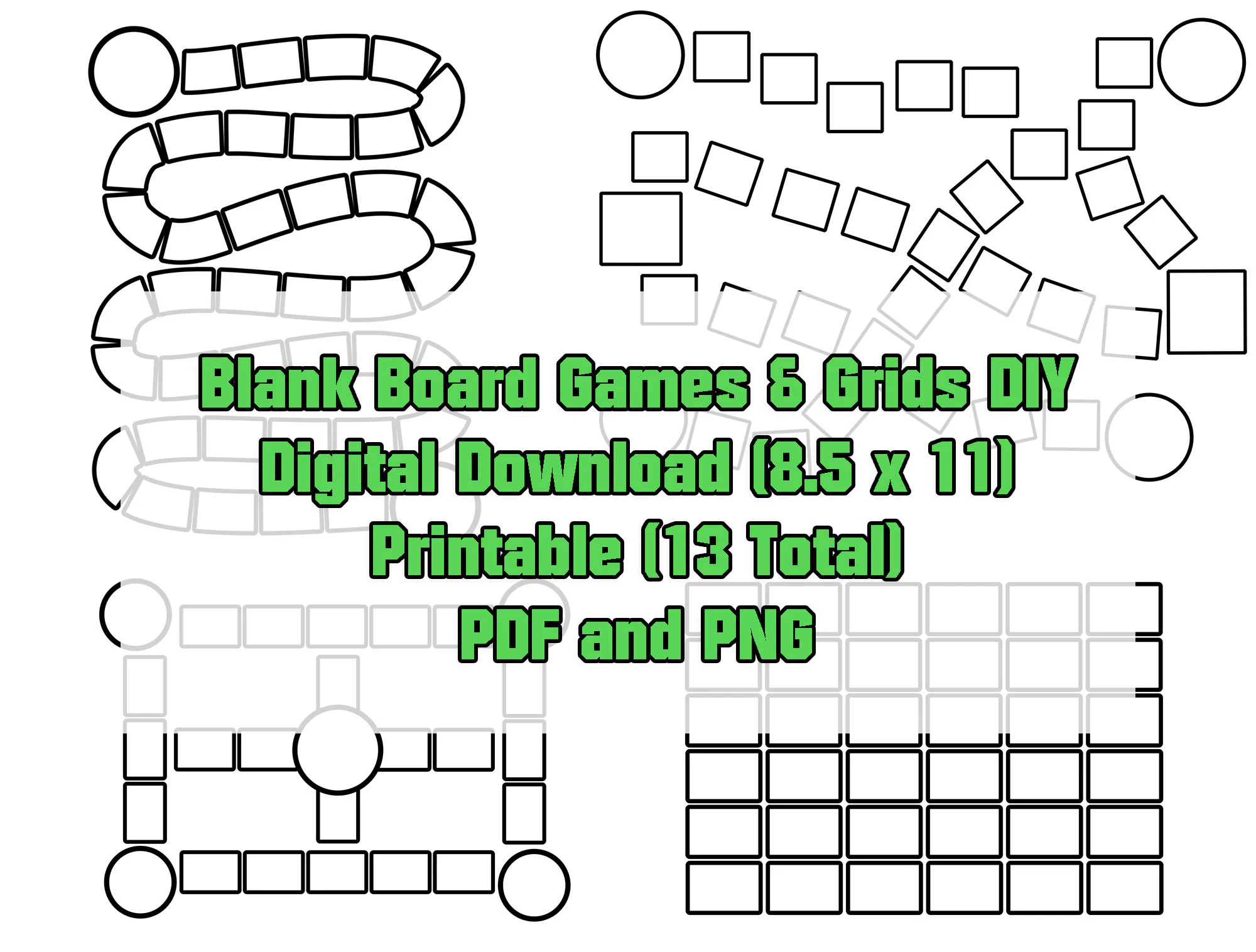 Printable Blank Board Game And Grid