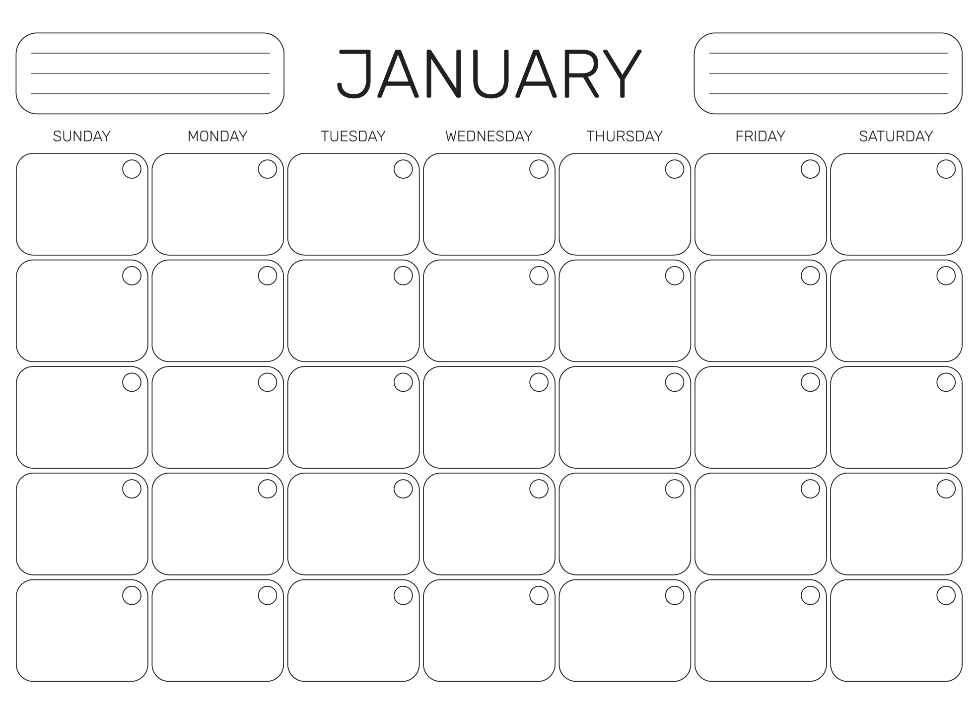 Printable Blank Calendar Free Google Docs Template