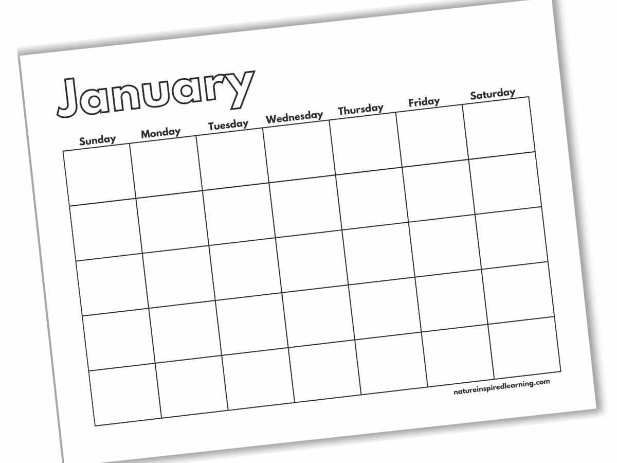 Printable Blank Calendar