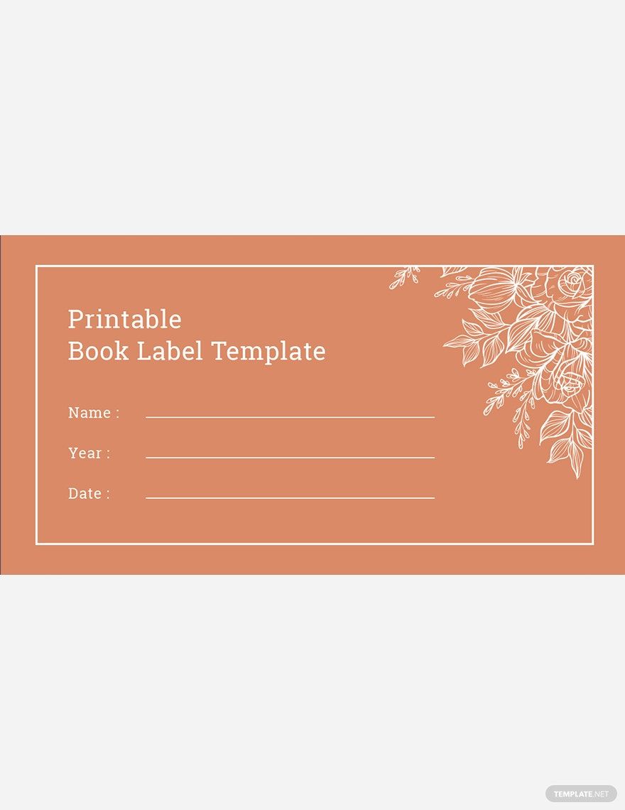 Printable Book Label