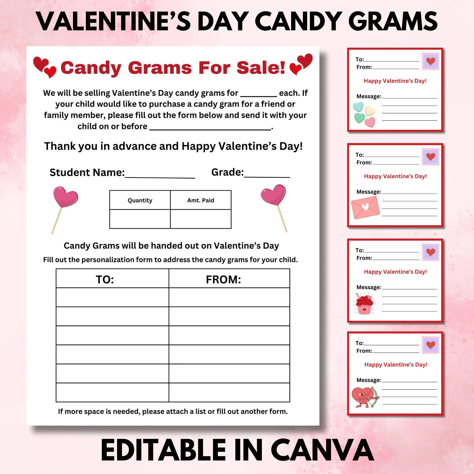 Printable Candy Gram Printable Candy Gram