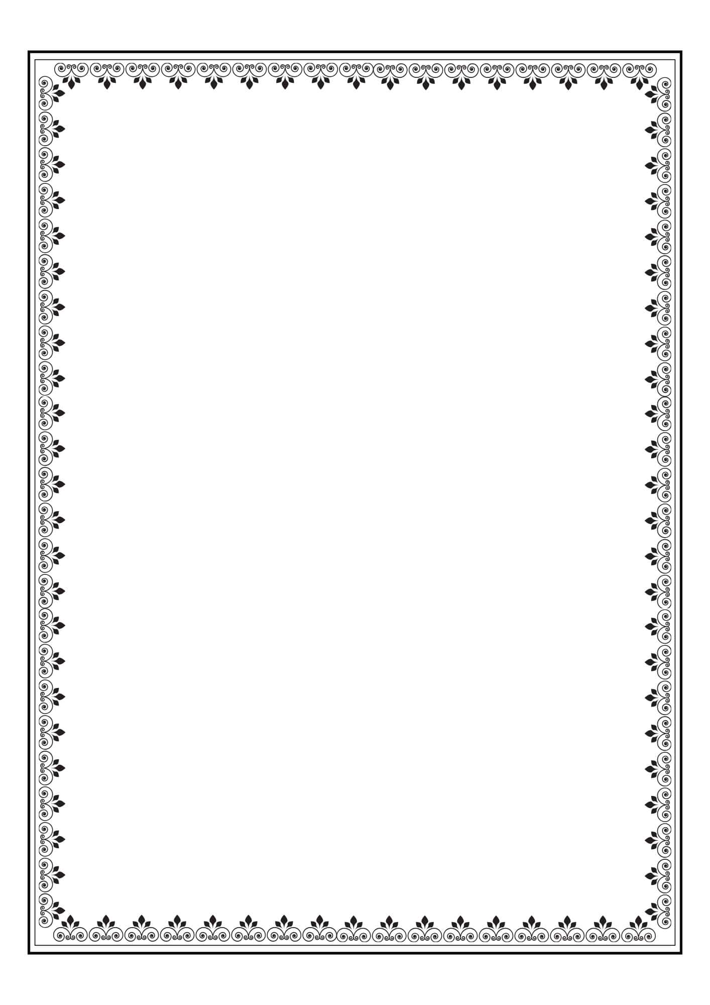 Printable Certificate Border