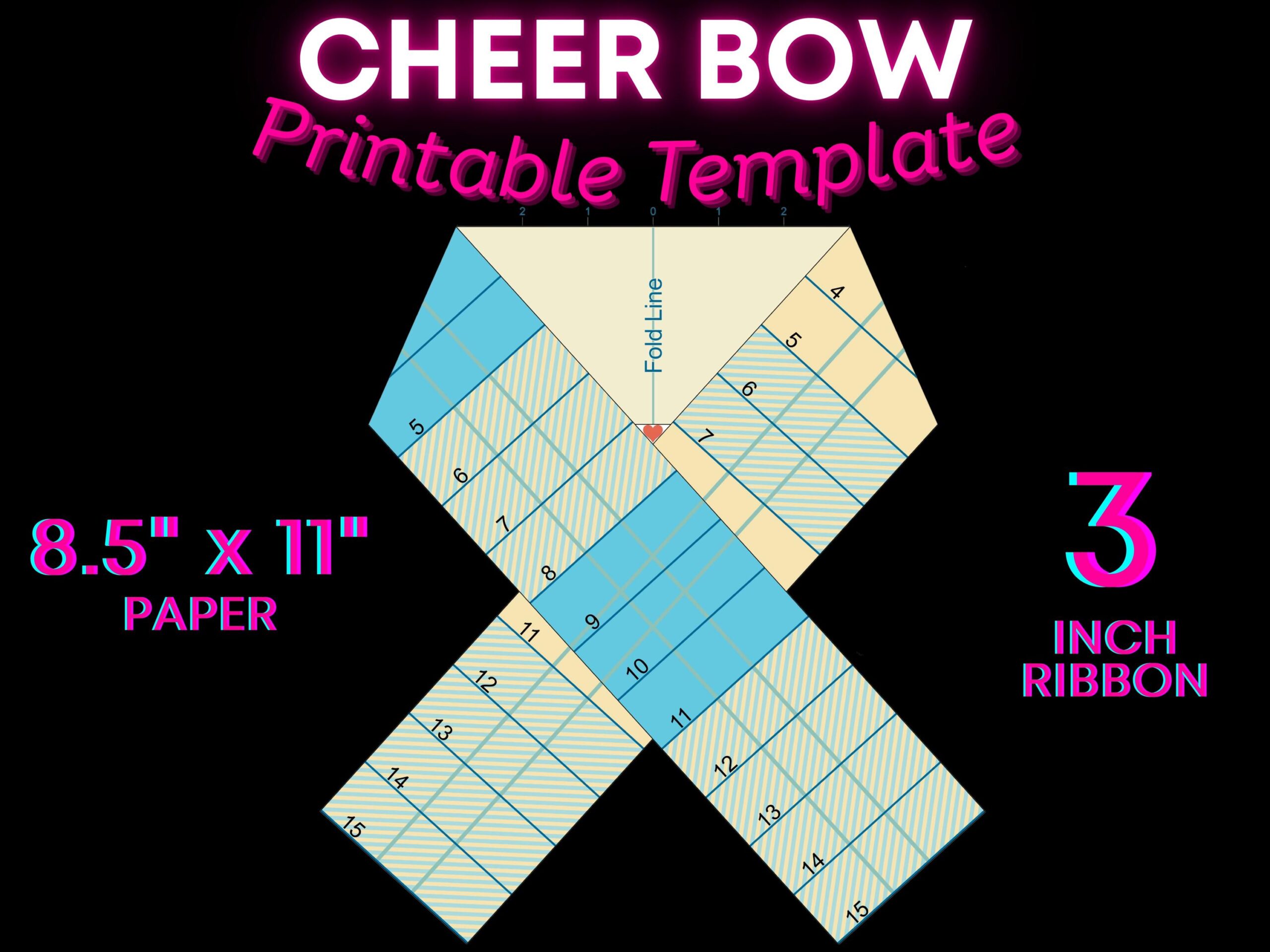 Printable Cheer Bow Templates